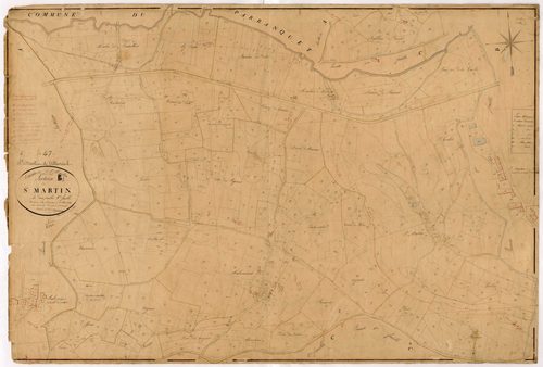 Plan napoléonien, feuille préparatoire-B1 Saint-Martin, Saint-Martin-de-Villeréal