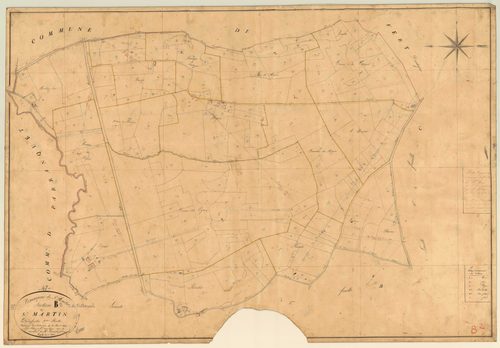 Plan napoléonien, feuille préparatoire-B2 Saint-Martin, Saint-Martin-de-Villeréal