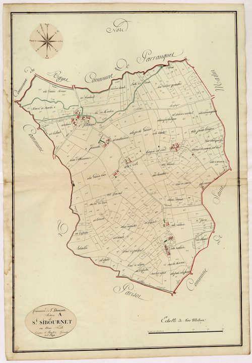 Plan primitif, atlas-A Saint-Sibounet, Saint-Sibournet (voir Saint-Martin-de-Villeréal)