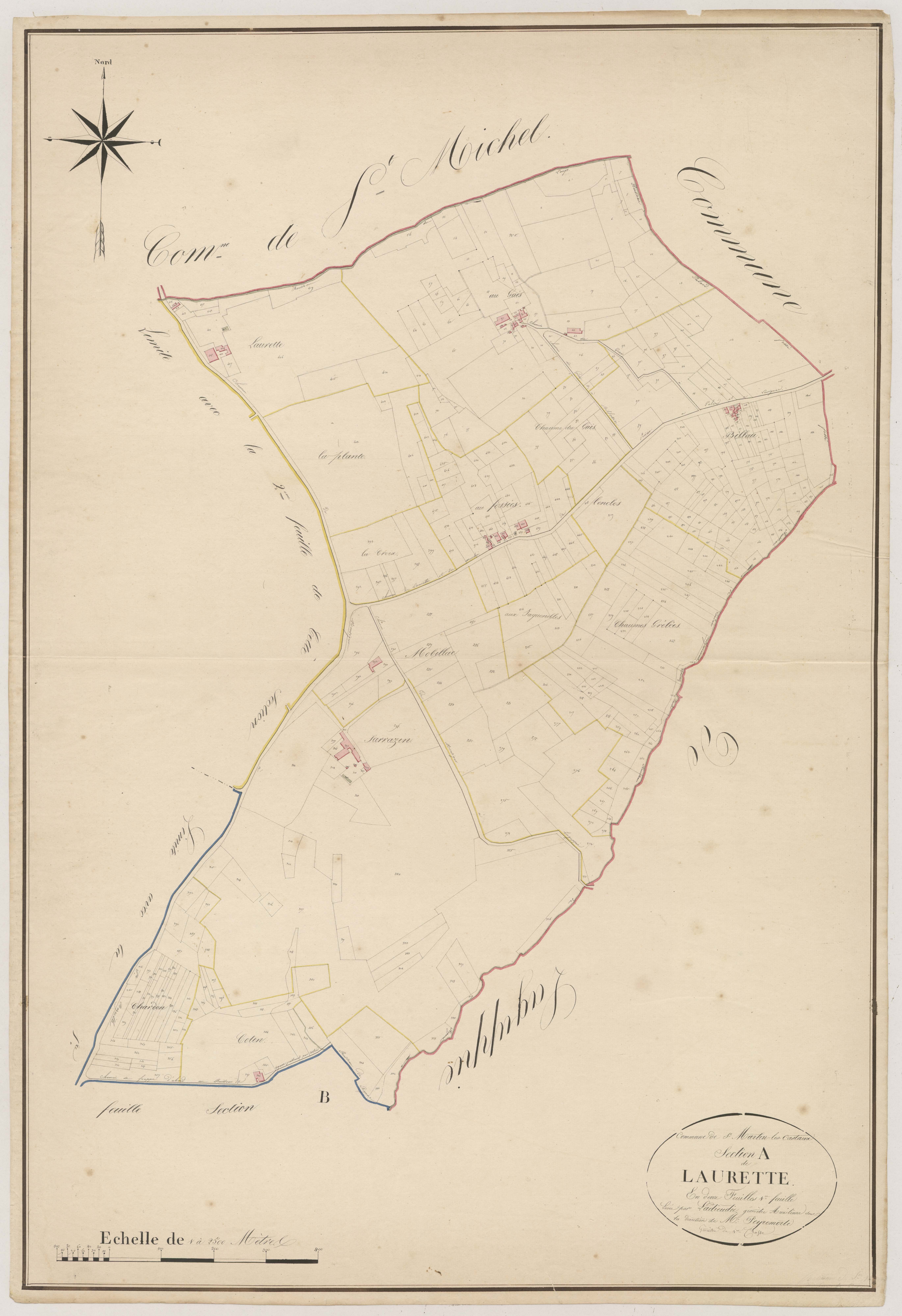 Plan napoléonien, atlas-A1 Laurette, Saint-Martin-Petit