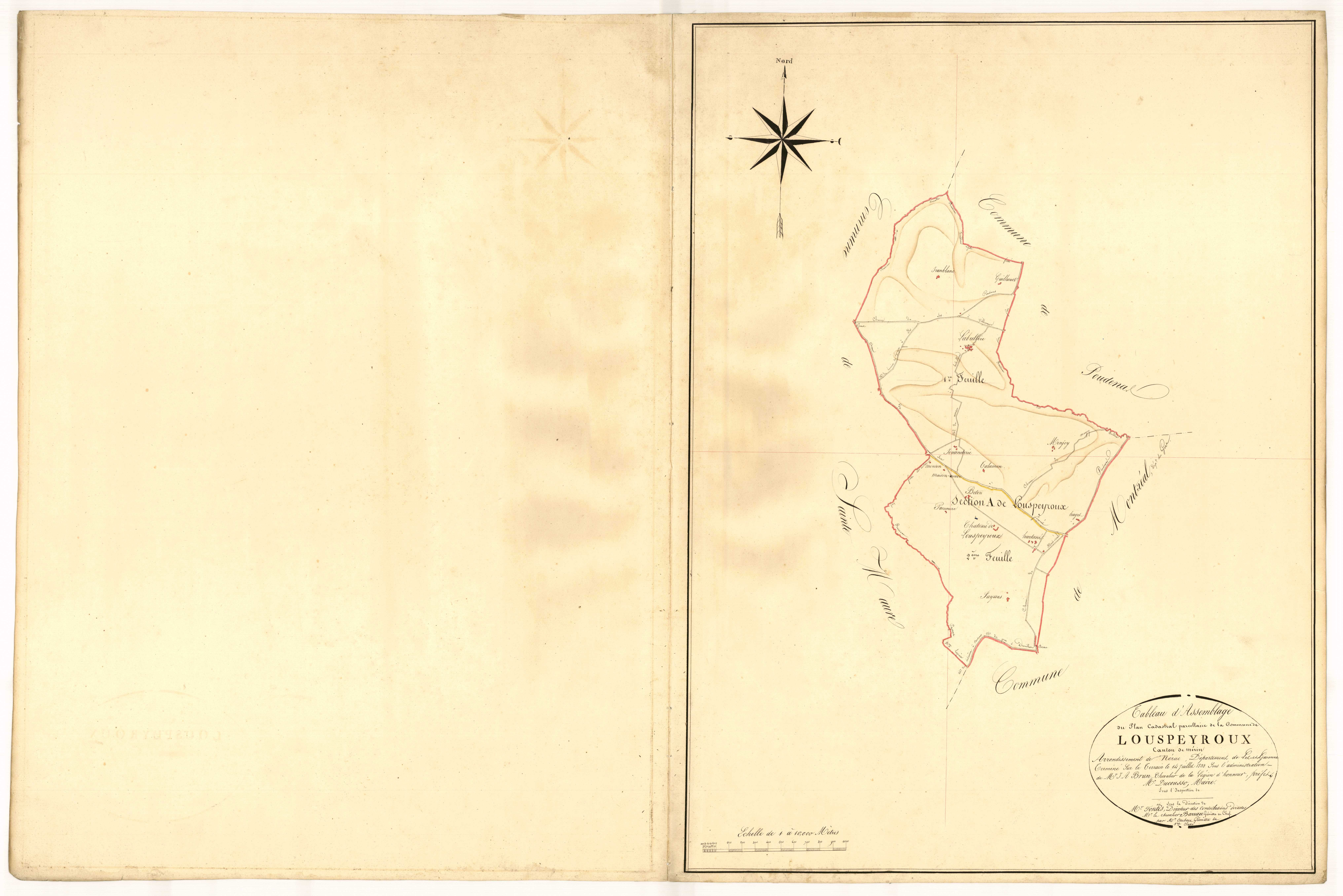 Plan napoléonien, atlas-TA, Louspeyroux (voir Sainte-Maure)