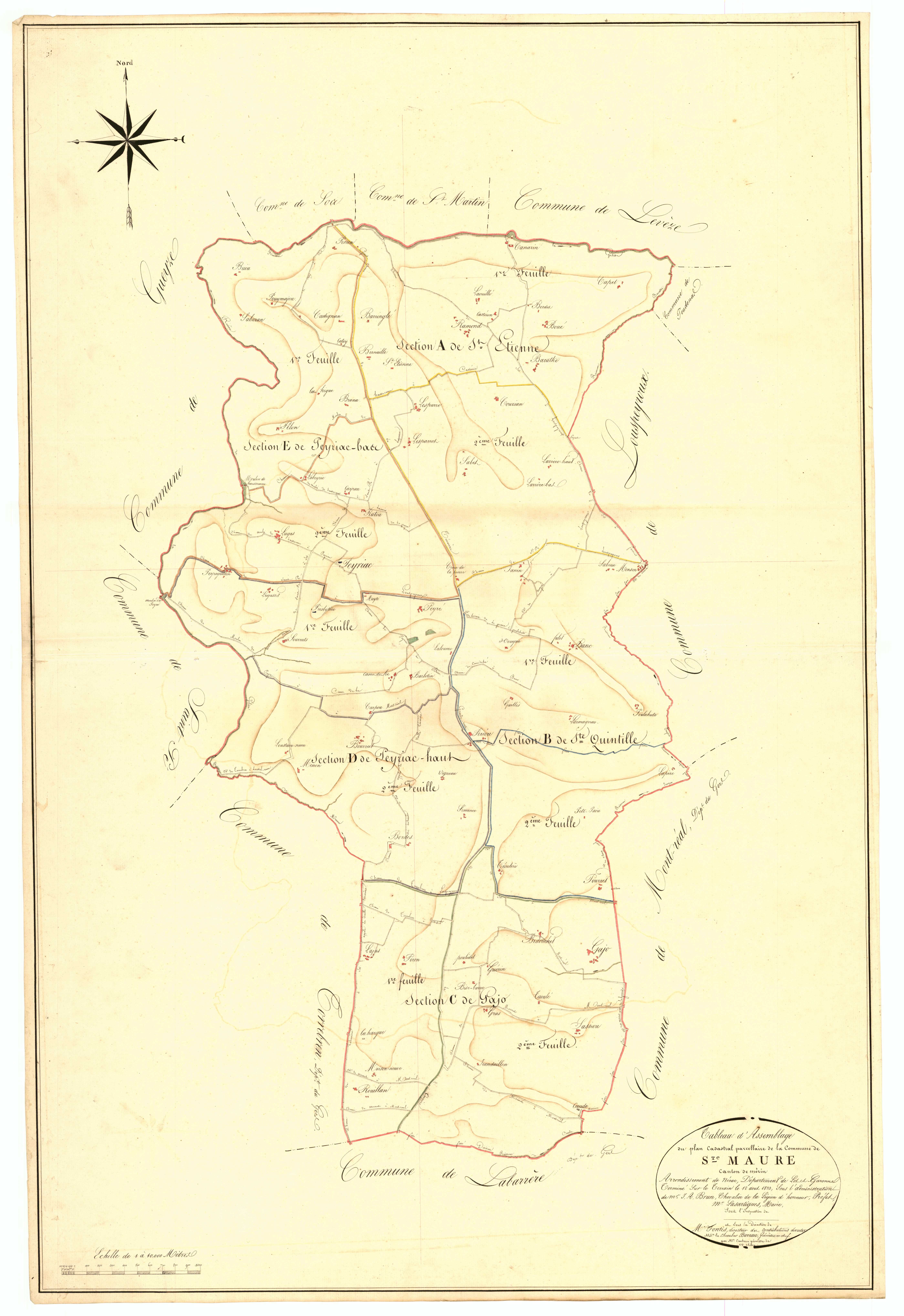 Plan napoléonien, atlas-TA, Sainte-Maure-de-Peyriac
