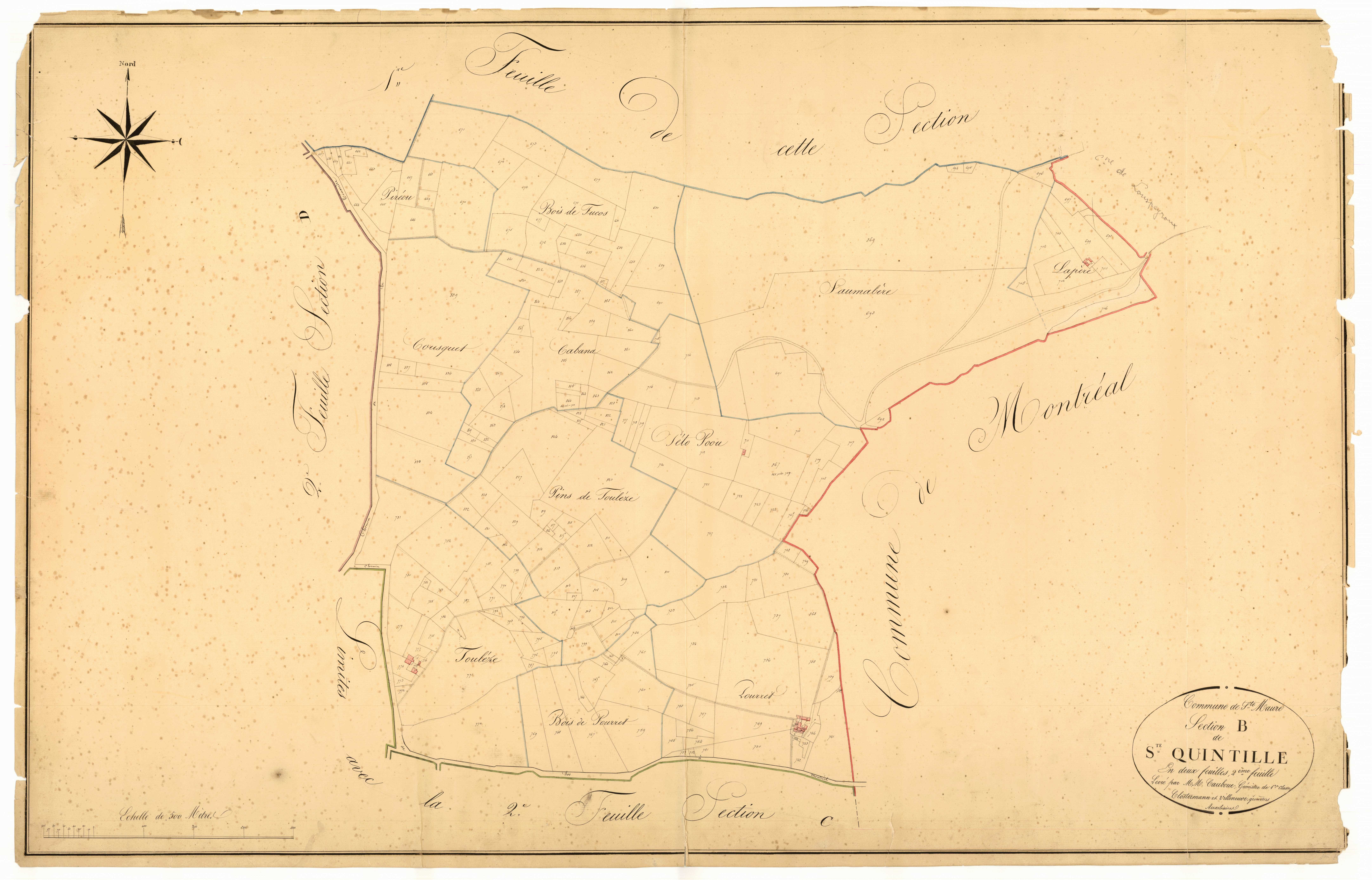 Plan napoléonien, atlas-B2 Sainte-Quintille, Sainte-Maure-de-Peyriac