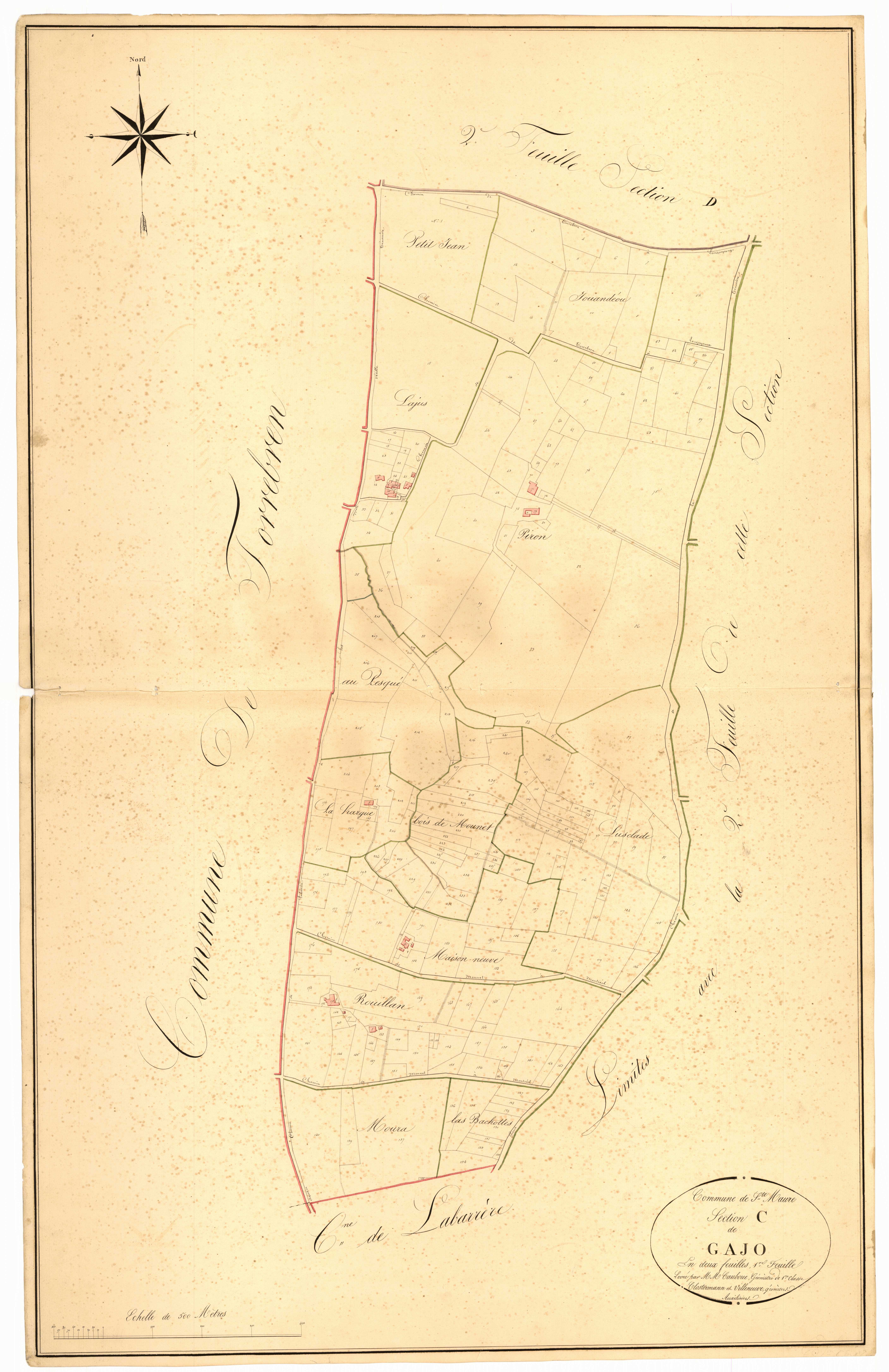 Plan napoléonien, atlas-C1 Cajo, Sainte-Maure-de-Peyriac