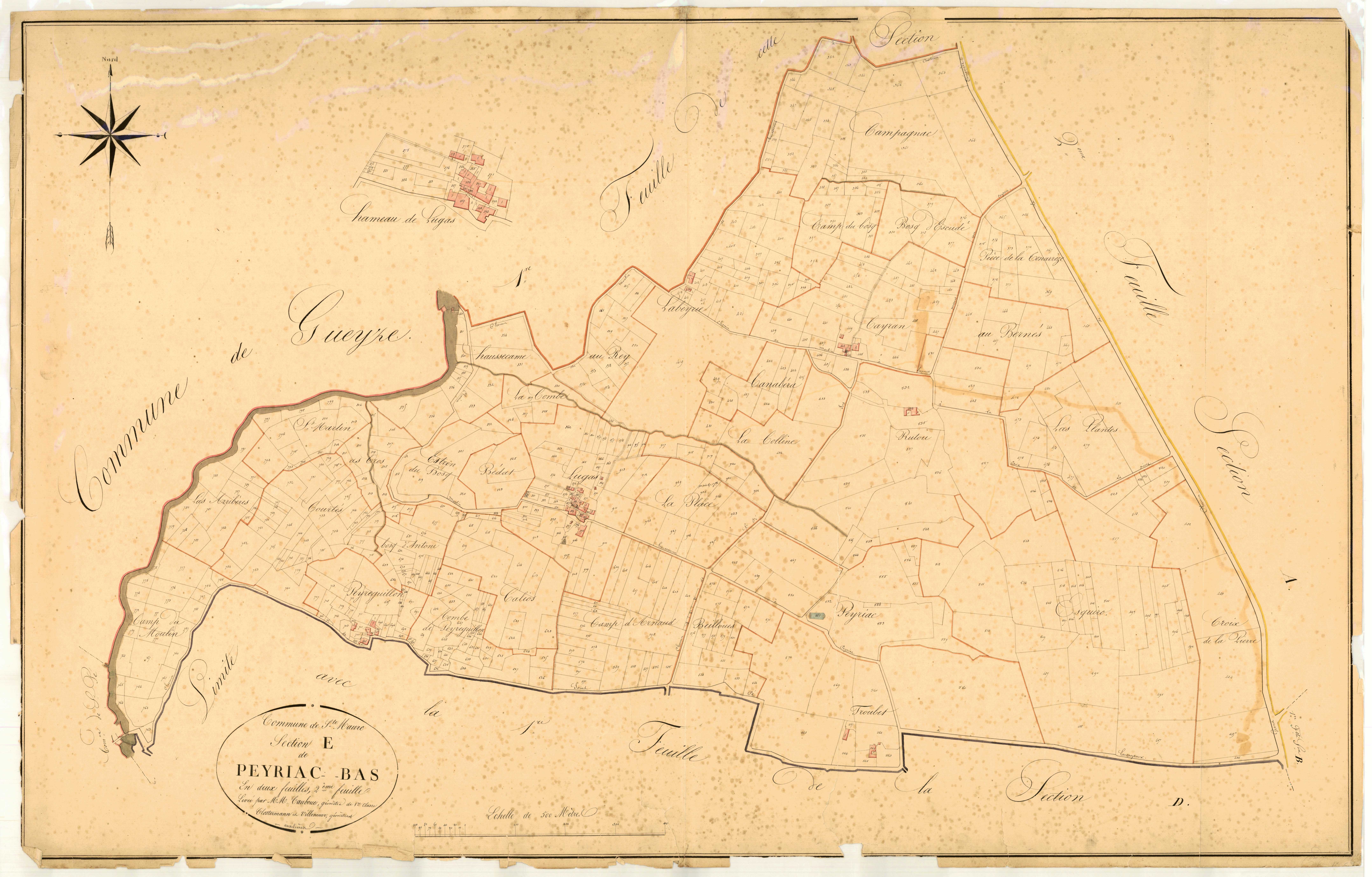 Plan napoléonien, atlas-E2 Peyriac-Bas, Sainte-Maure-de-Peyriac