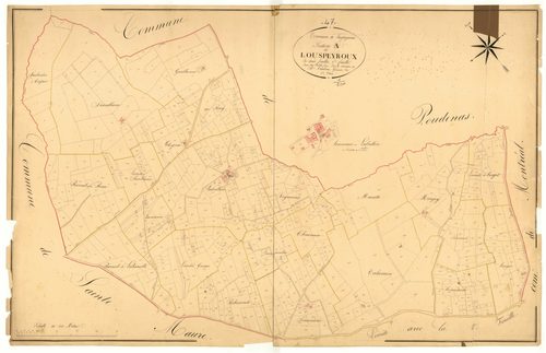 Plan napoléonien, atlas-A1 Louspeyroux, Louspeyroux (voir Sainte-Maure)