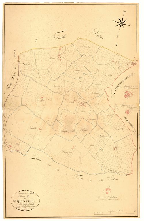 Plan napoléonien, atlas-B1 Sainte-Quintille, Sainte-Maure-de-Peyriac