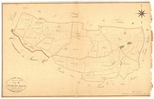 Plan napoléonien, atlas-D1 Peyriac-Haut, Sainte-Maure-de-Peyriac