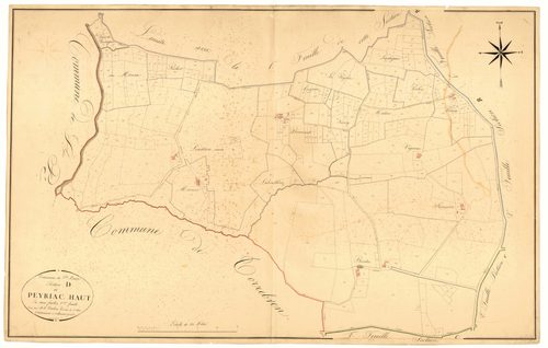 Plan napoléonien, atlas-D2 Peyriac-Haut, Sainte-Maure-de-Peyriac