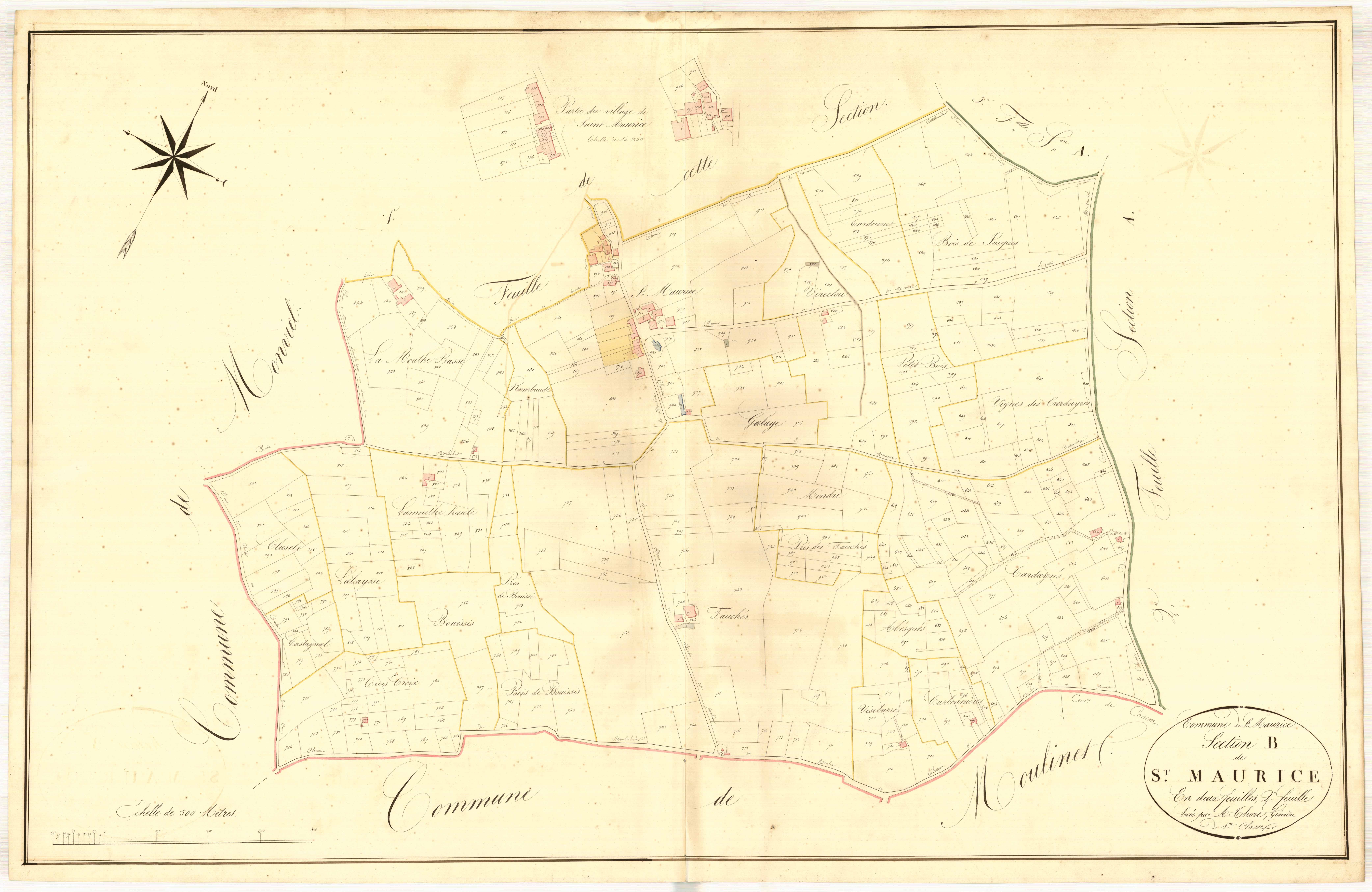 Plan napoléonien, atlas-B2 Saint-Maurice, Saint-Maurice-de-Lestapel