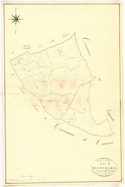 Plan napoléonien, atlas-A2 Blanchard, Saint-Maurice-de-Lestapel