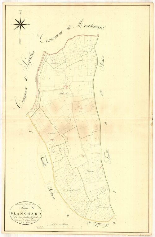 Plan napoléonien, atlas-A3 Blanchard, Saint-Maurice-de-Lestapel