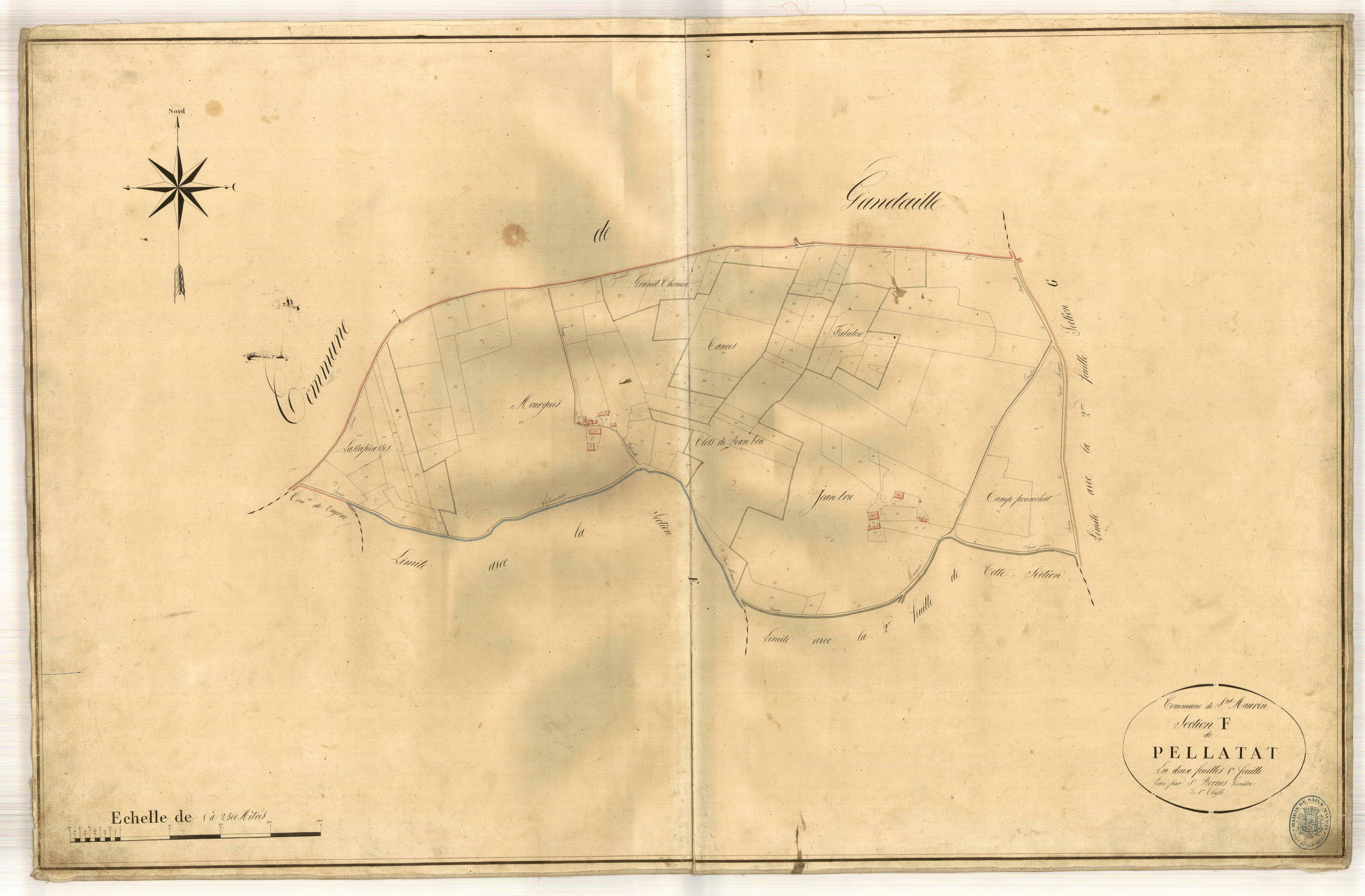 Plan napoléonien-F1 Pellatat, Saint-Maurin