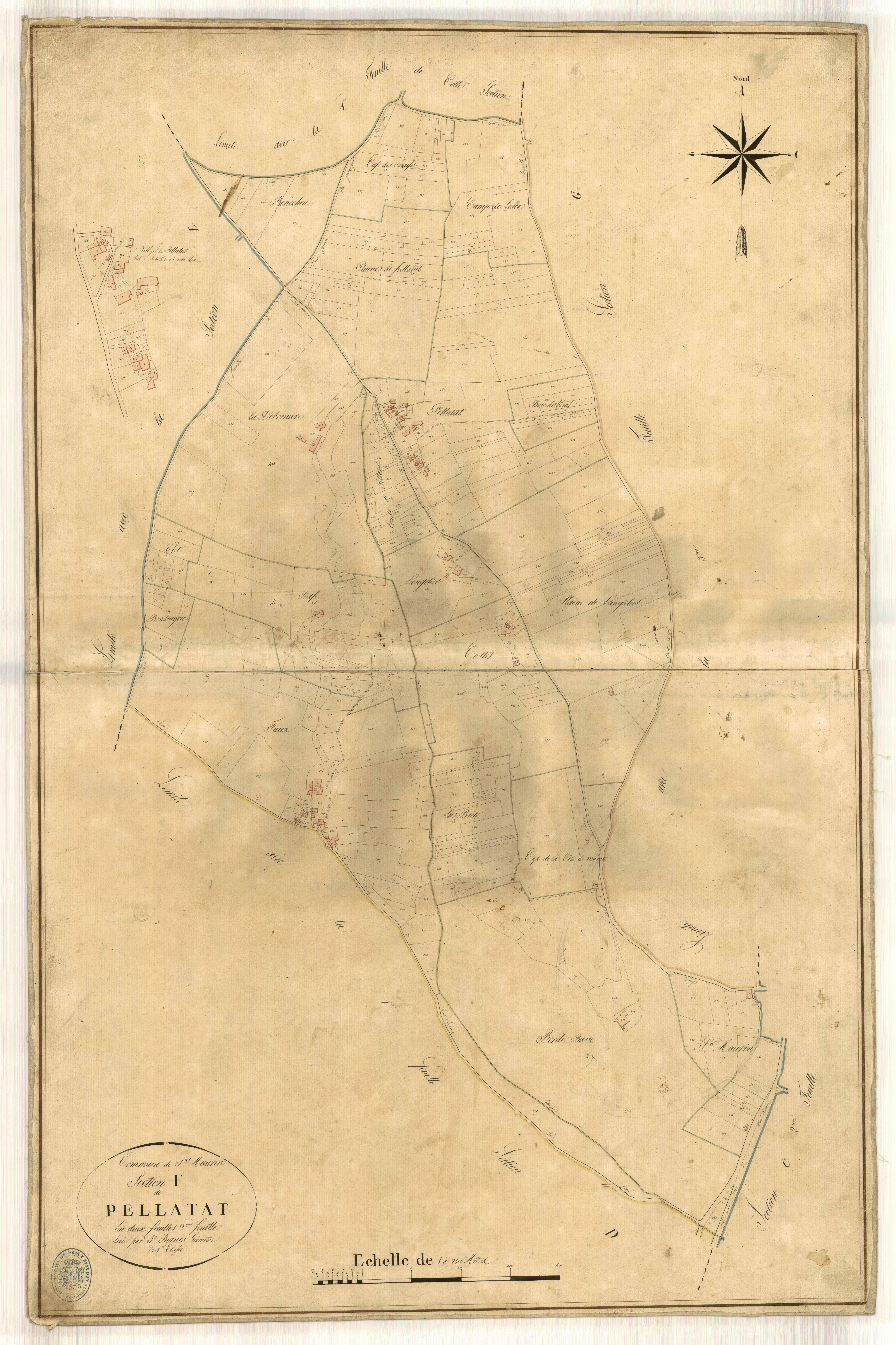 Plan napoléonien-F2 Pellatat, Saint-Maurin