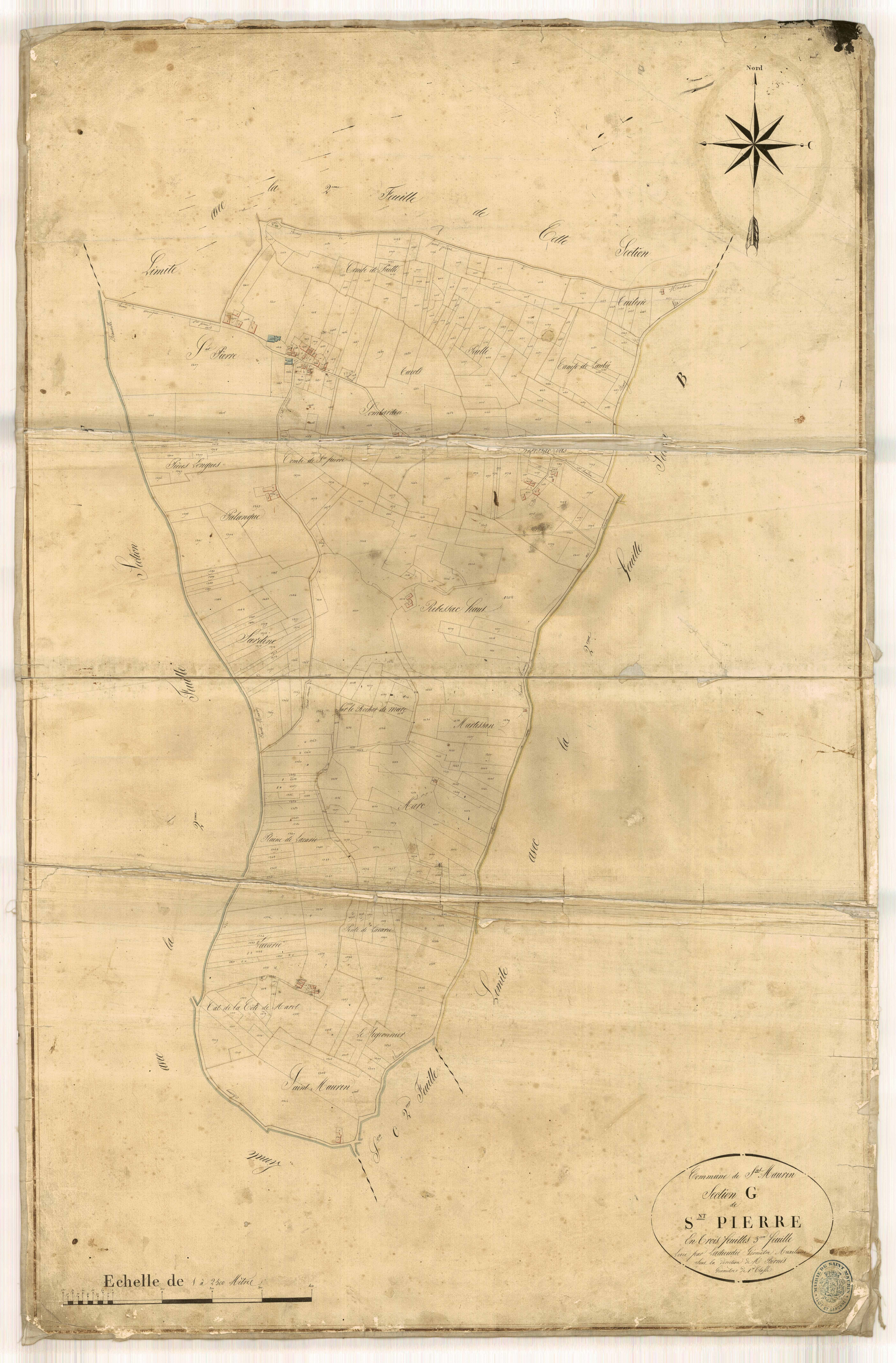 Plan napoléonien-G3 Saint-Pierre, Saint-Maurin