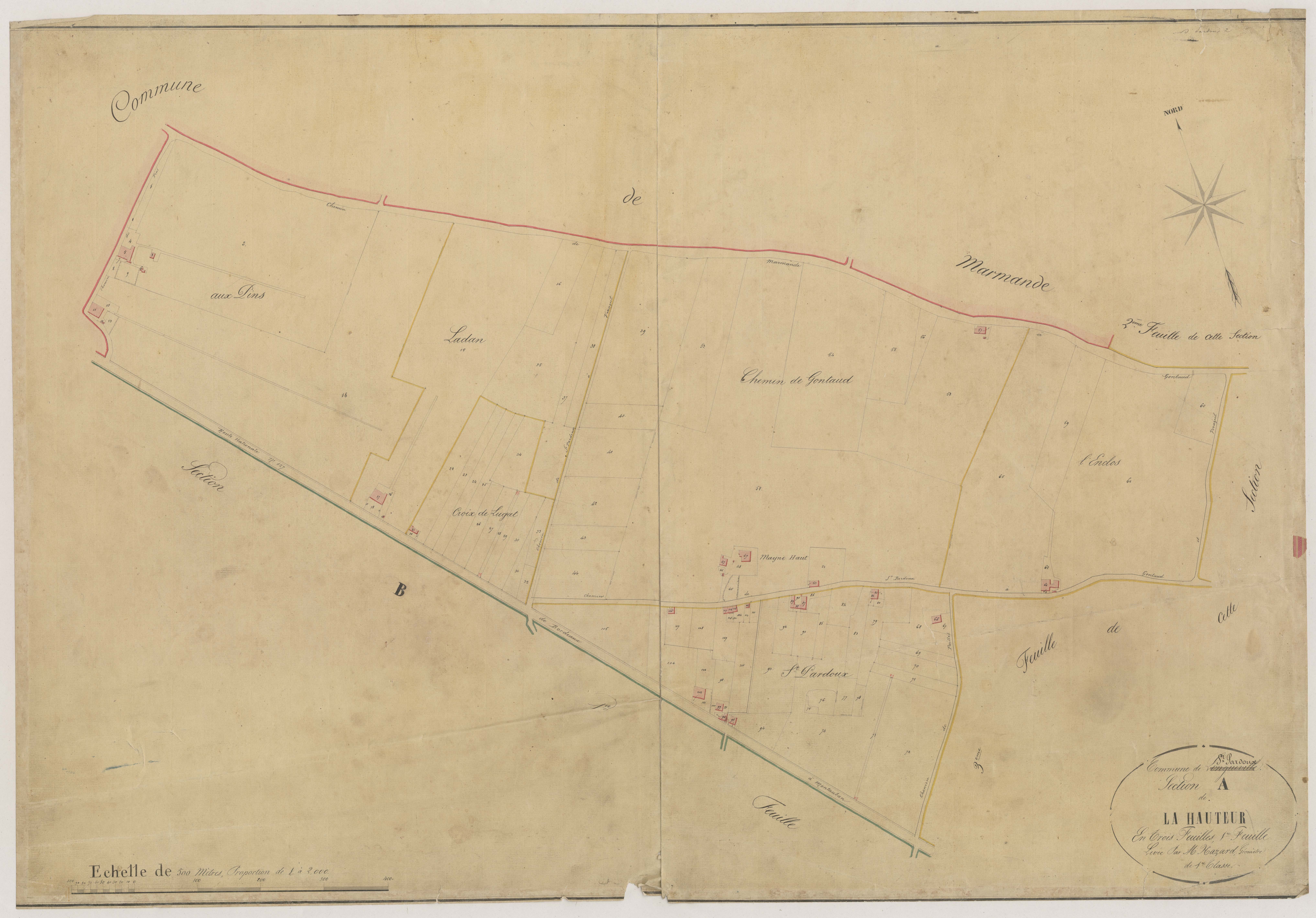 Plan napoléonien-A1 La Hauteur, Saint-Pardoux-du-Breuil