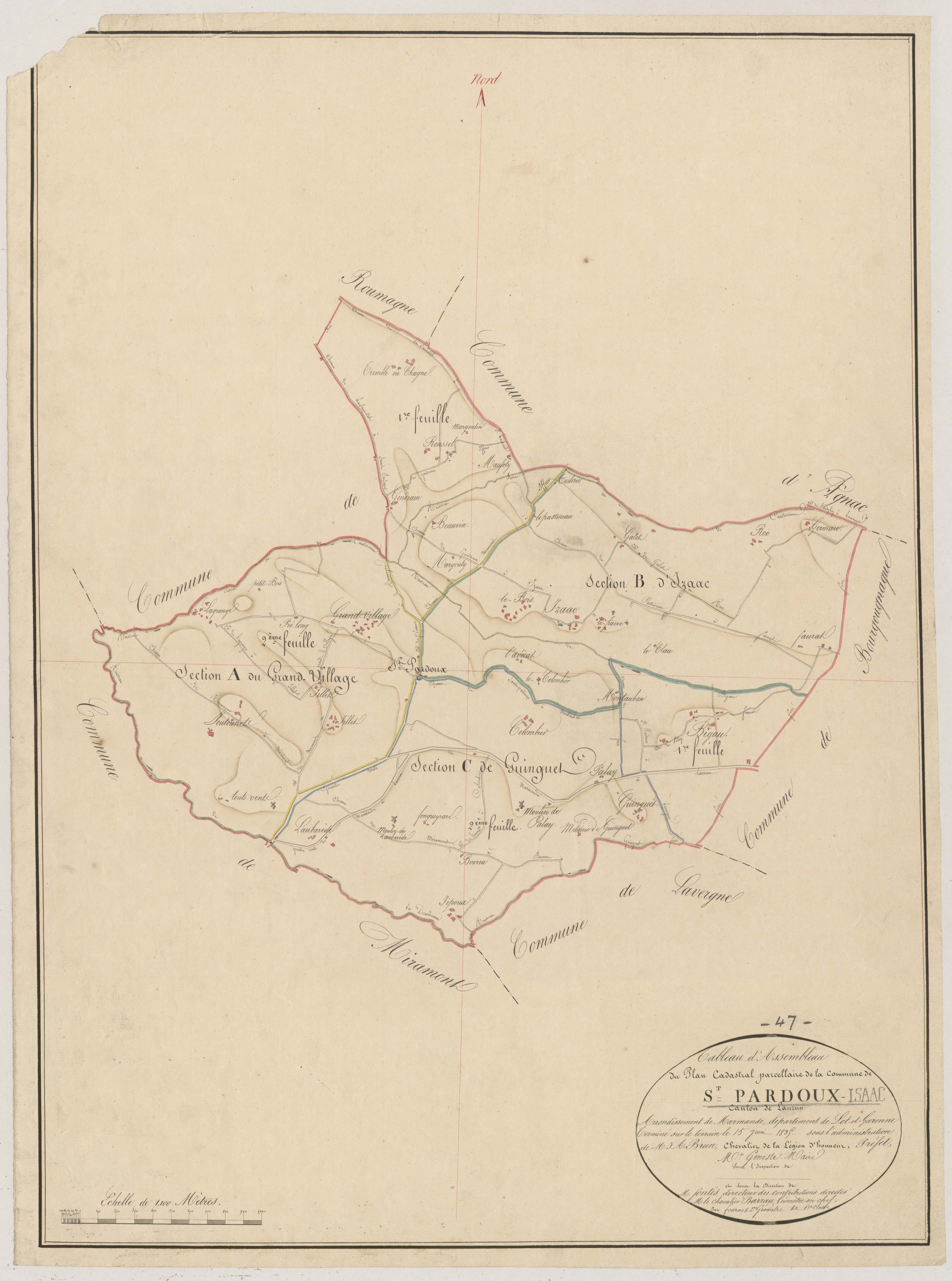 Plan napoléonien, atlas-TA, Saint-Pardoux-Isaac