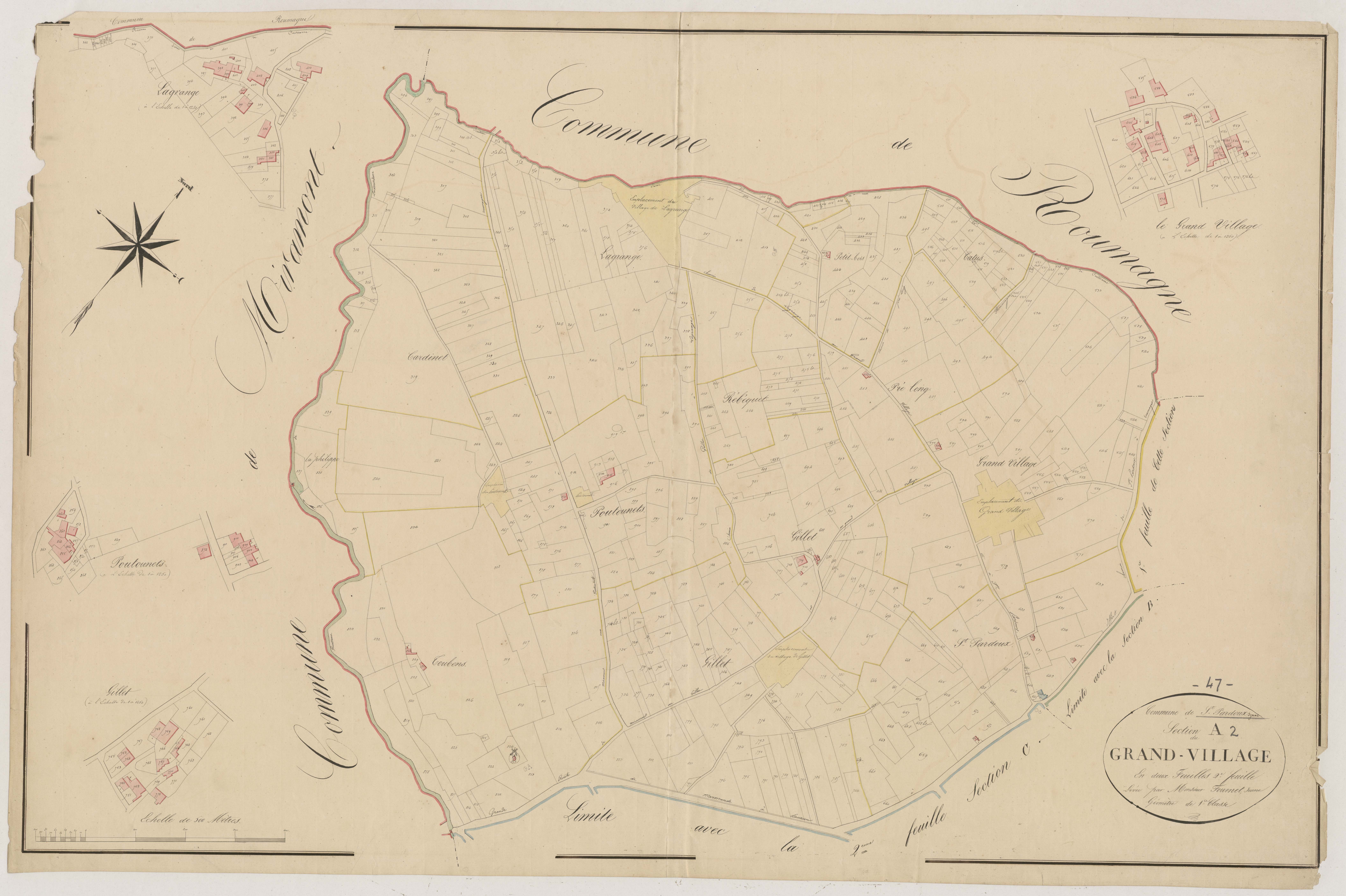 Plan napoléonien, atlas-A2 Grand-Village, Saint-Pardoux-Isaac