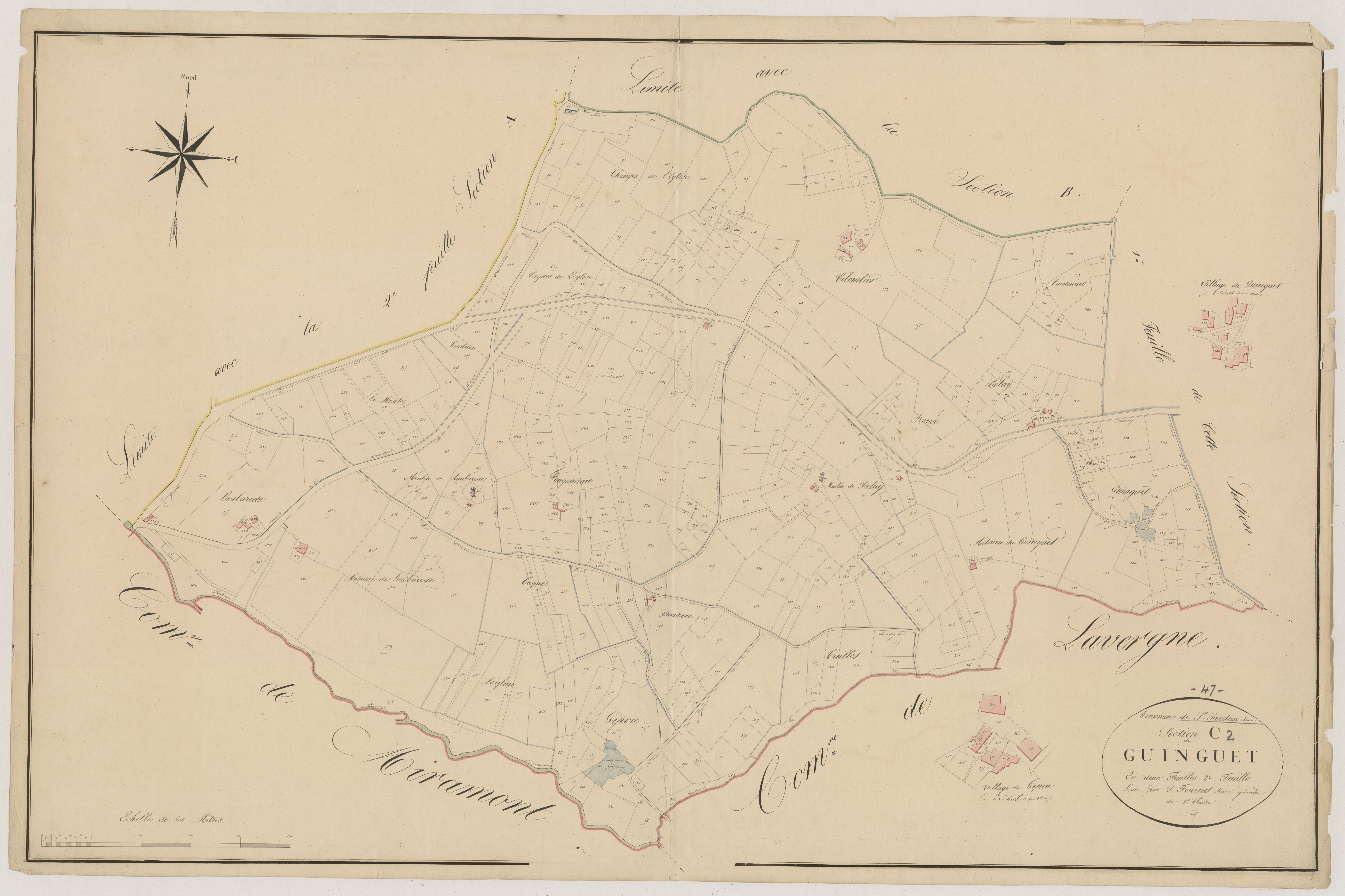 Plan napoléonien, atlas-C2 Guinguet, Saint-Pardoux-Isaac