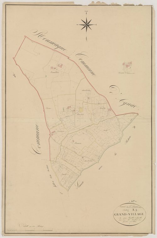 Plan napoléonien, atlas-A1 Grand-Village, Saint-Pardoux-Isaac