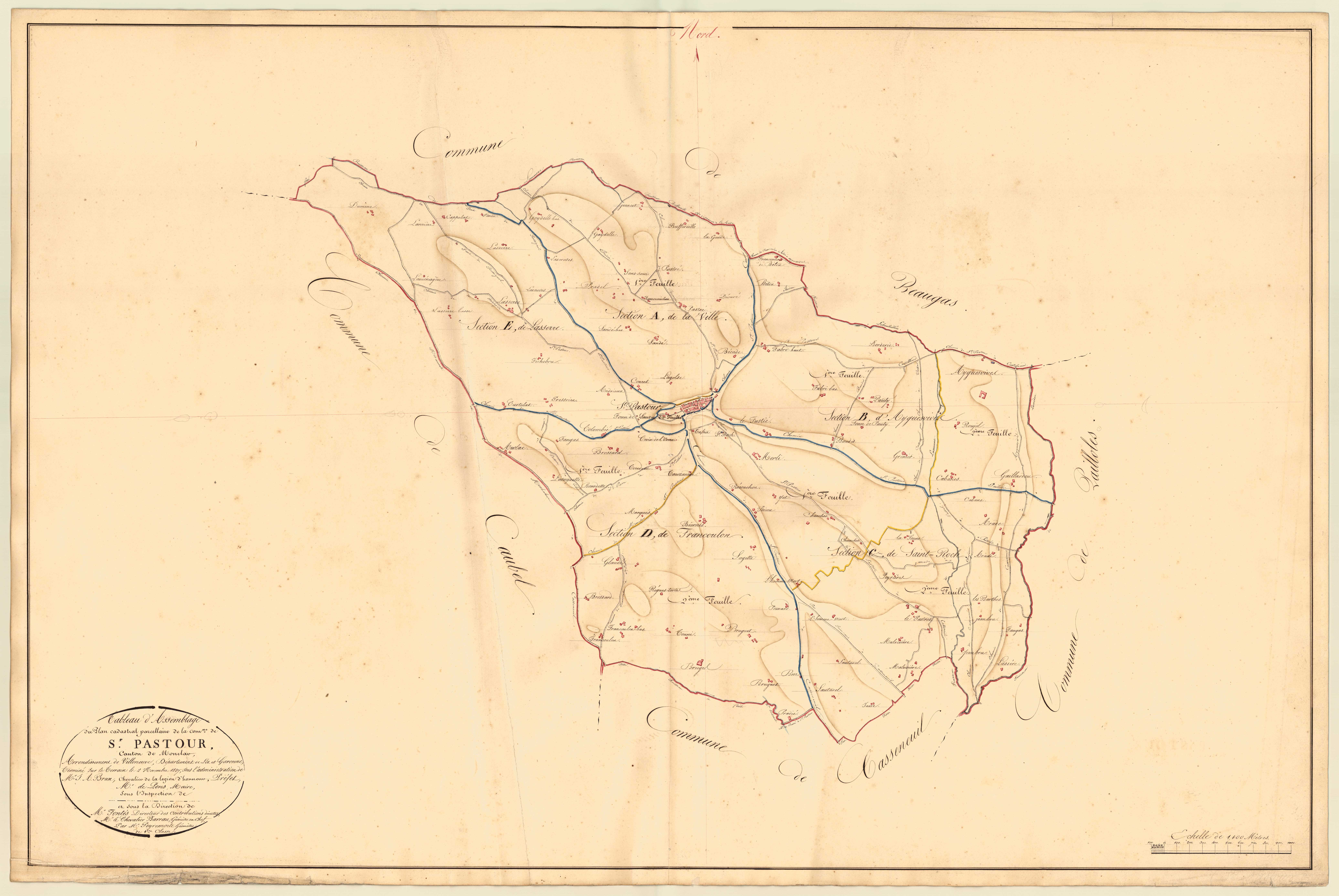 Plan napoléonien, atlas-TA, Saint-Pastour