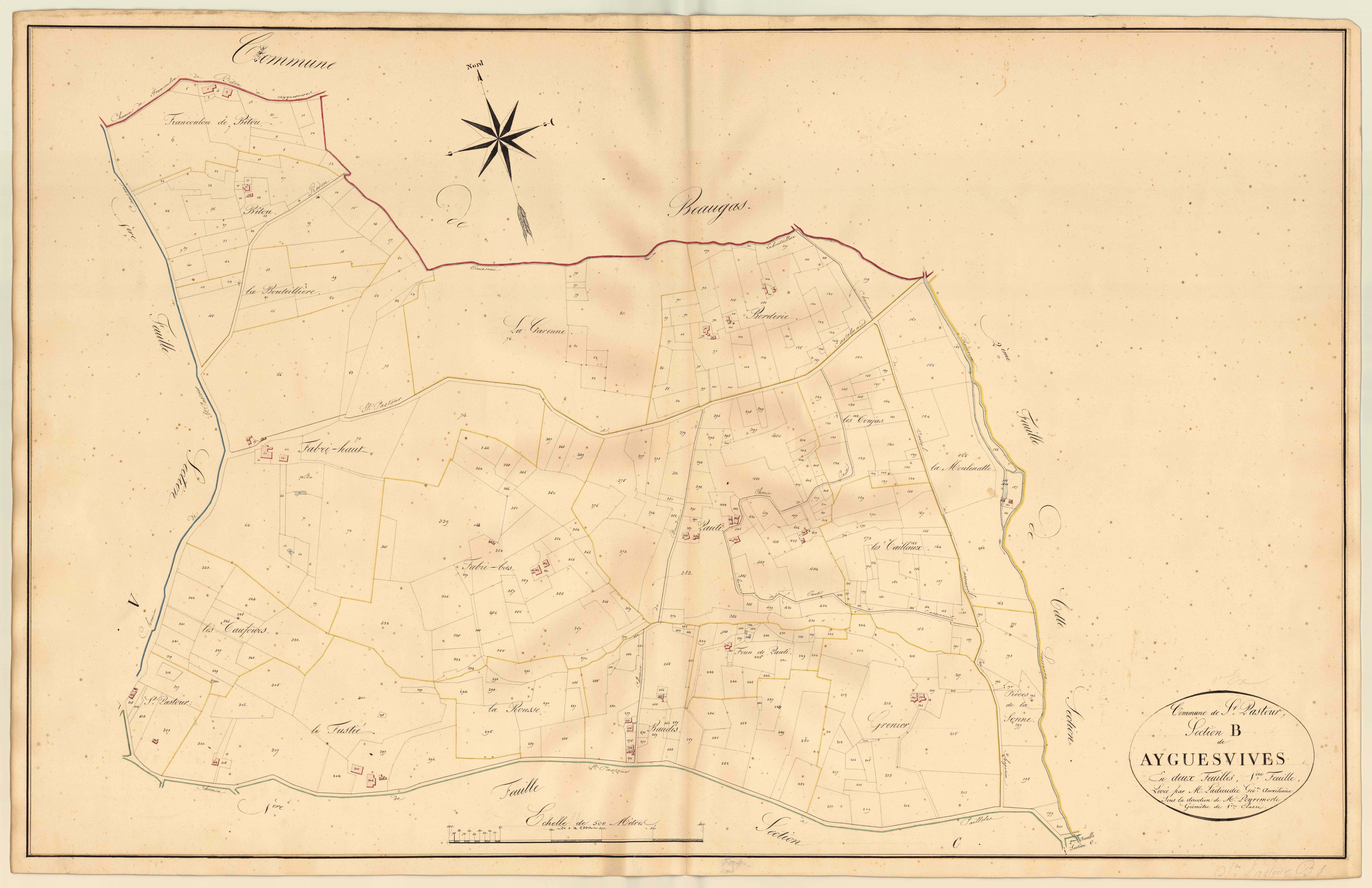 Plan napoléonien, atlas-B1 Aiguesvives, Saint-Pastour