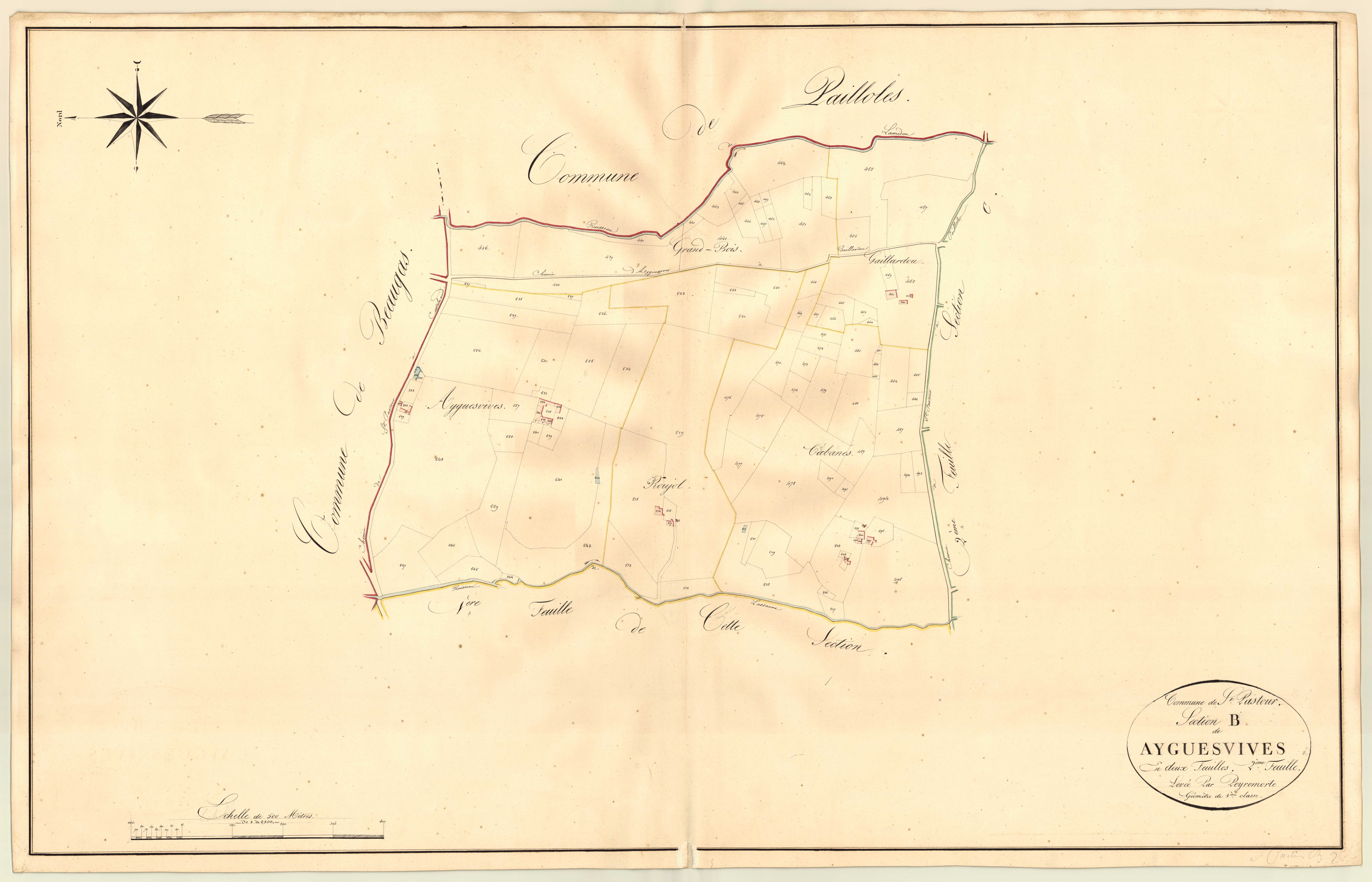 Plan napoléonien, atlas-B2 Aiguesvives, Saint-Pastour