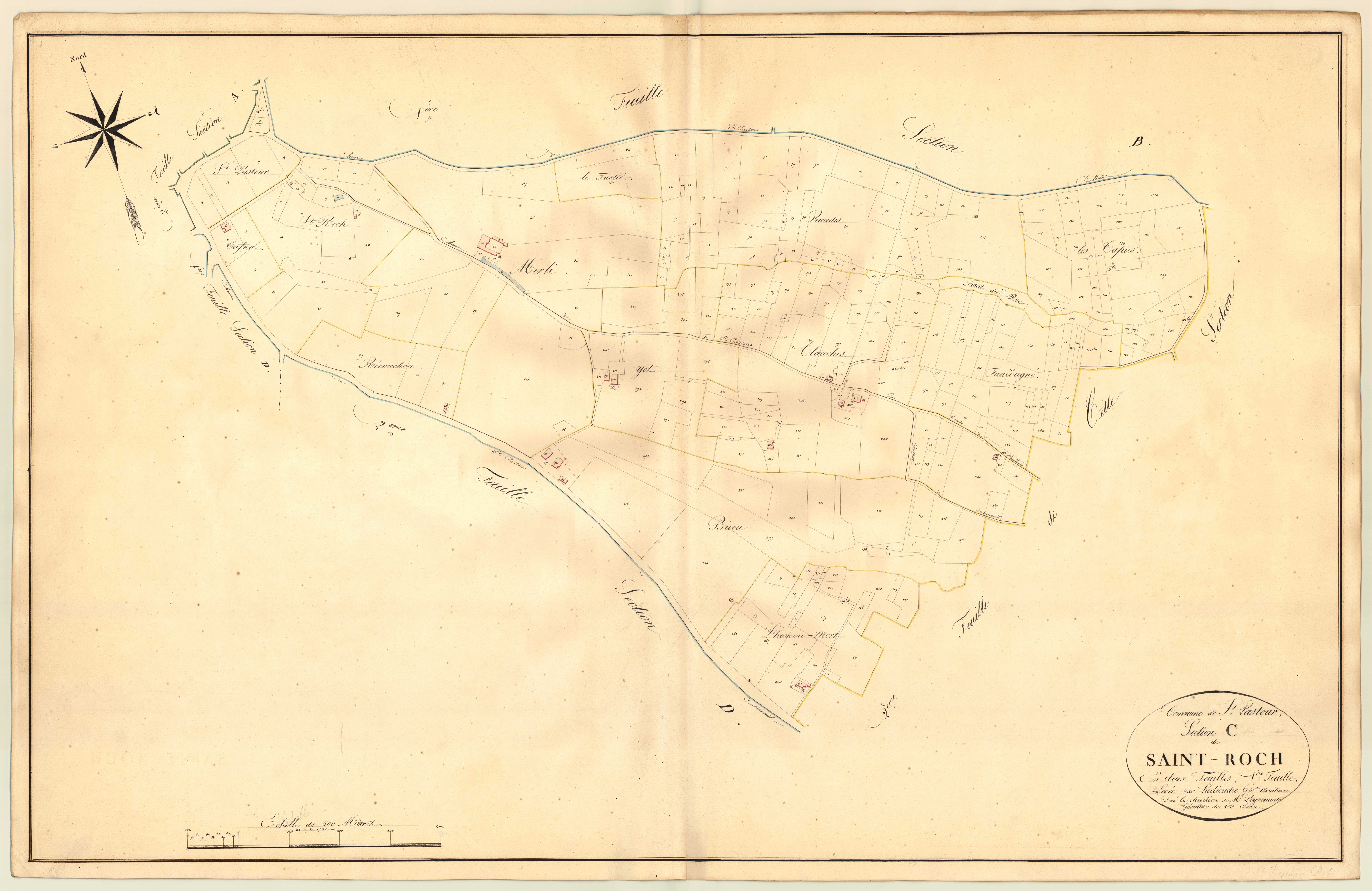 Plan napoléonien, atlas-C1 Saint-Roch, Saint-Pastour