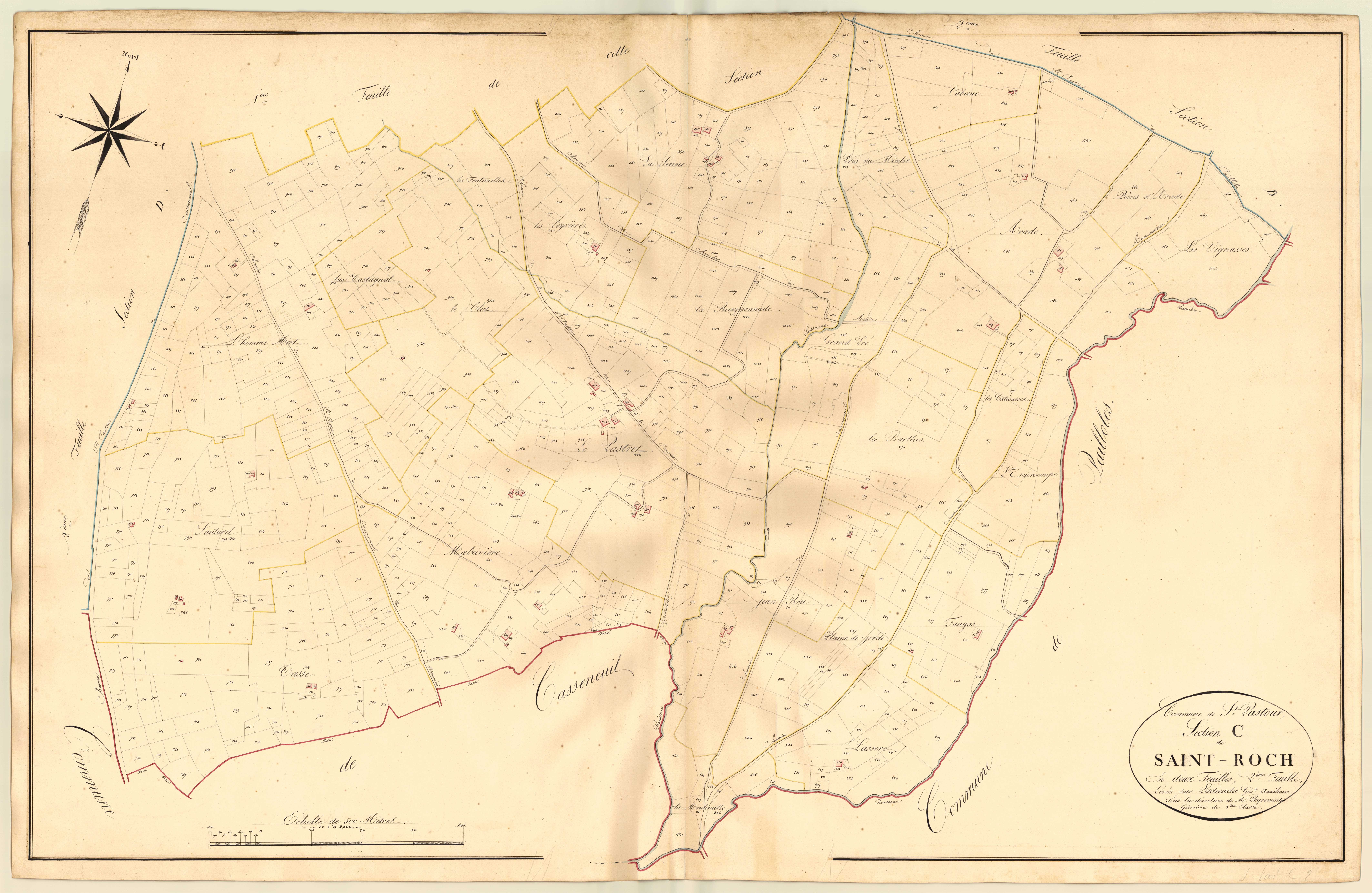 Plan napoléonien, atlas-C2 Saint-Roch, Saint-Pastour
