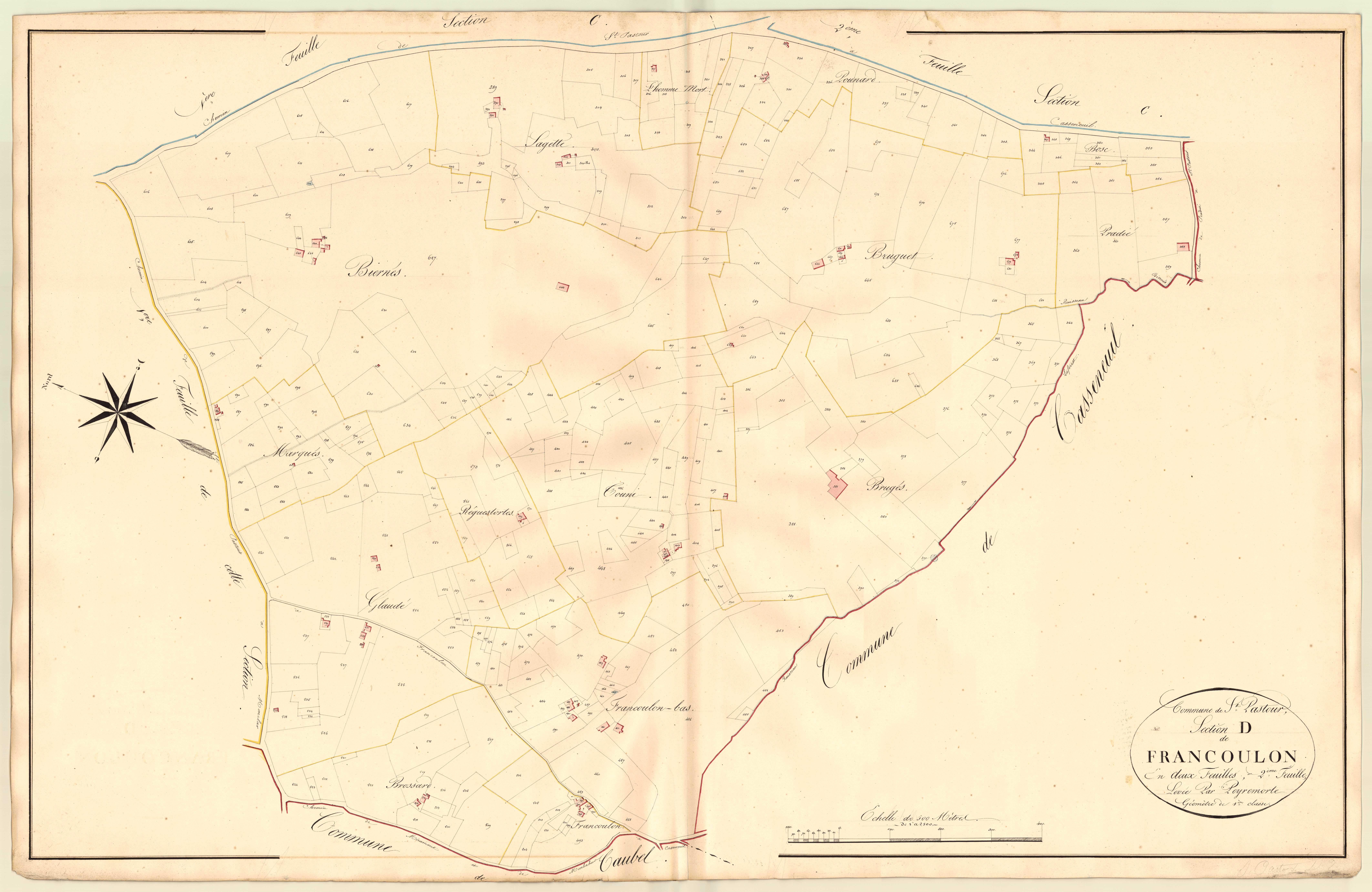 Plan napoléonien, atlas-D2 Francoulon, Saint-Pastour