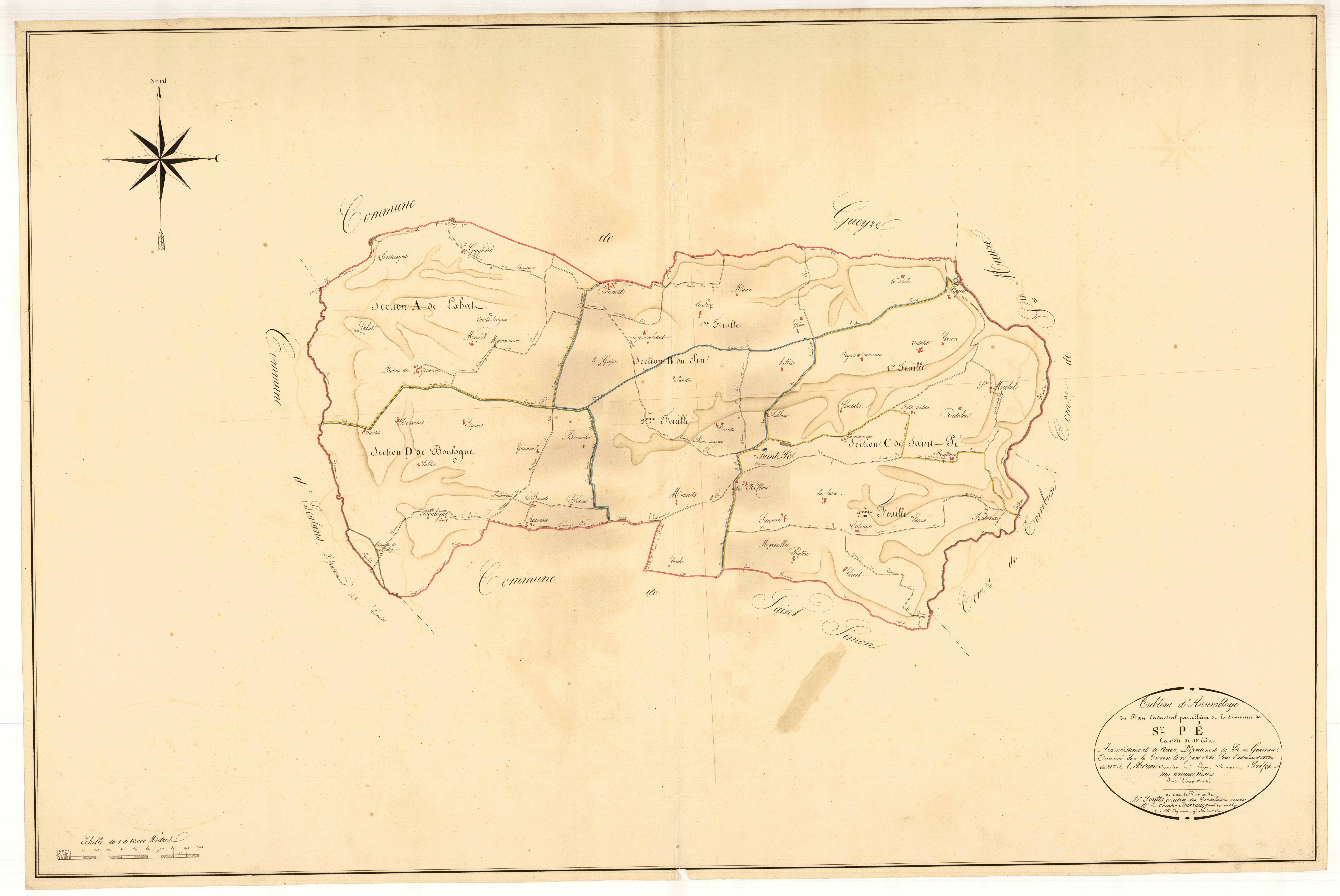 Plan napoléonien, atlas-TA, Saint-Pé-Saint-Simon