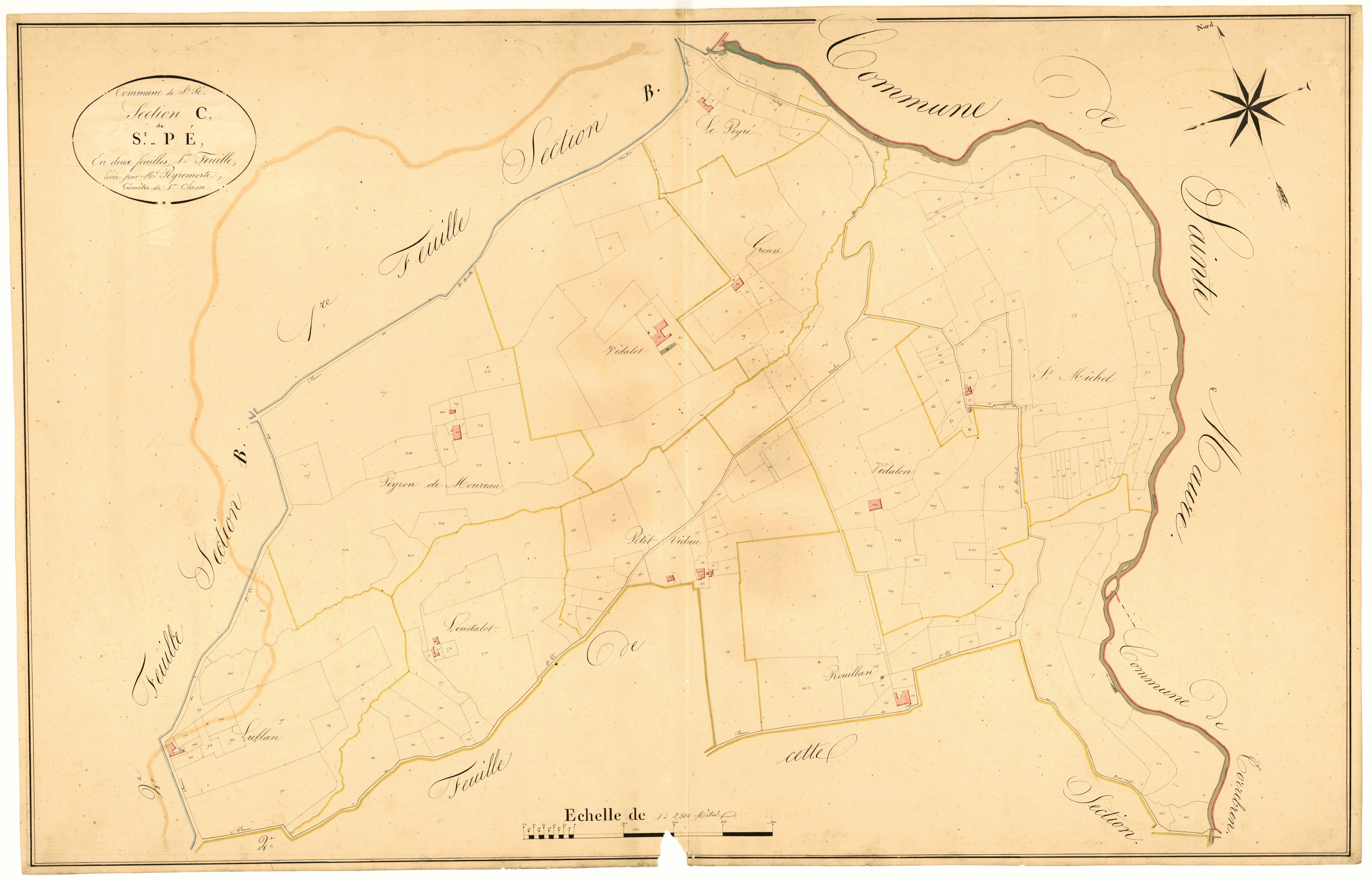Plan napoléonien, atlas-C1 Saint-Pé, Saint-Pé-Saint-Simon