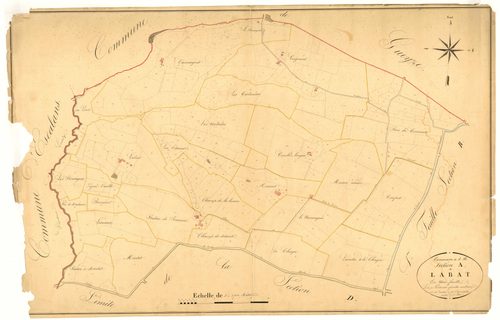 Plan napoléonien, atlas-A Labat, Saint-Pé-Saint-Simon