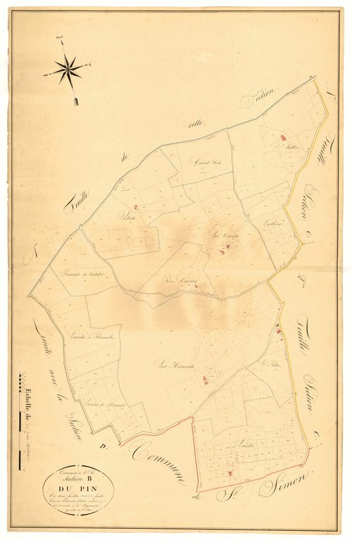 Plan napoléonien, atlas-B2 Le Pin, Saint-Pé-Saint-Simon
