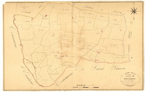 Plan napoléonien, atlas-D Boulogne, Saint-Pé-Saint-Simon