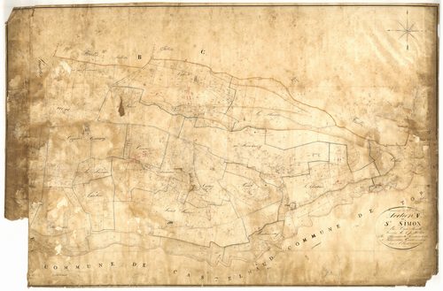 Plan napoléonien, feuille préparatoire-F Saint-Simon, Saint-Pé-Saint-Simon