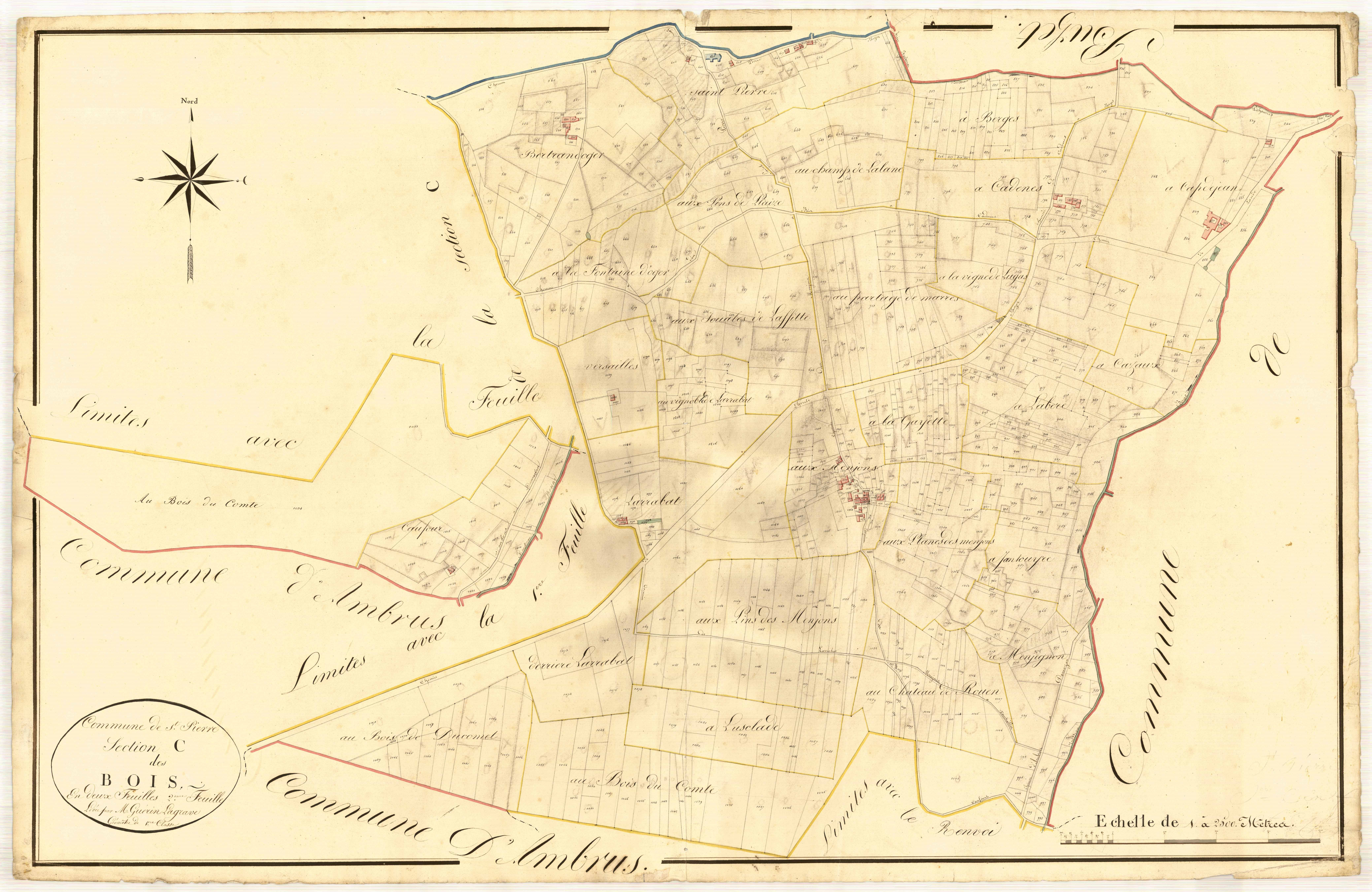 Plan napoléonien, atlas-C2 Les Bois, Saint-Pierre-de-Buzet