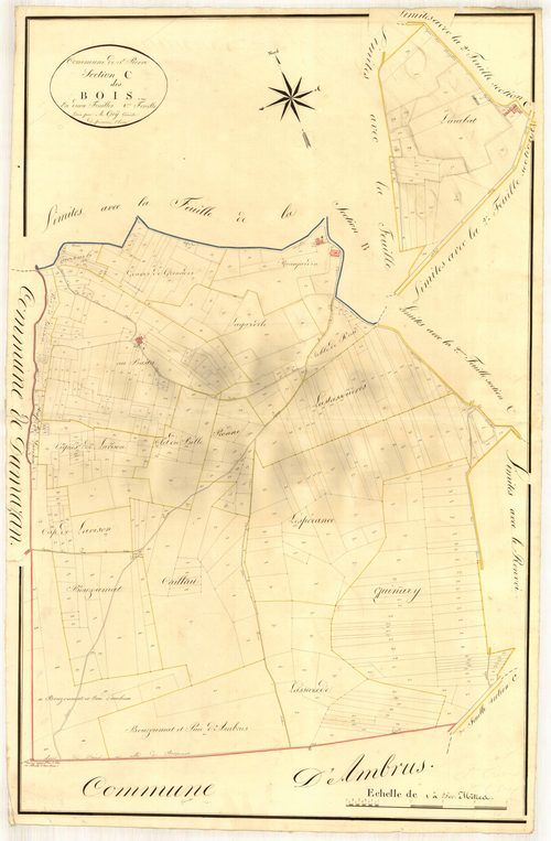 Plan napoléonien, atlas-C1 Les Bois, Saint-Pierre-de-Buzet