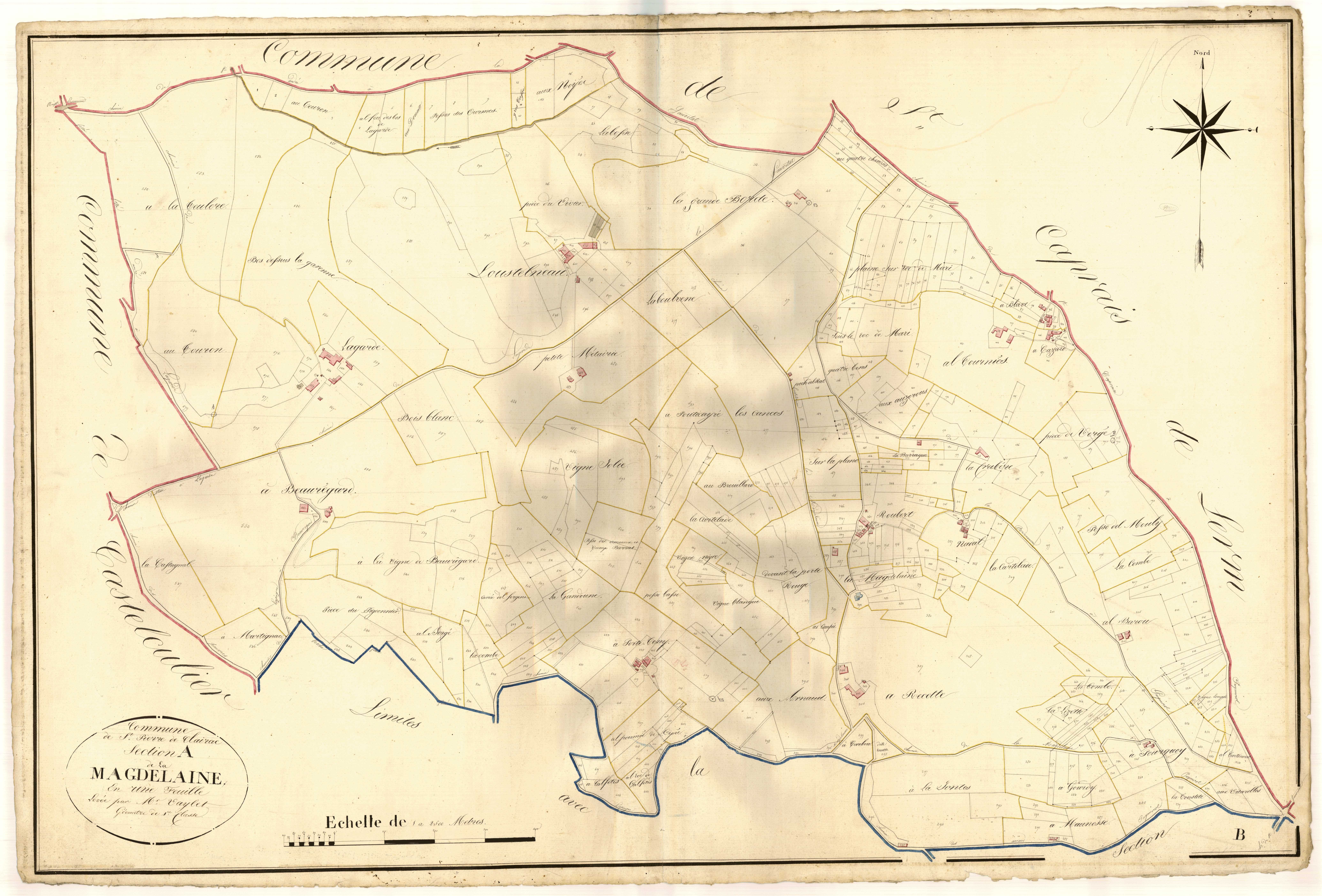 Plan napoléonien, atlas-A La Magdelaine, Saint-Pierre-de-Clairac