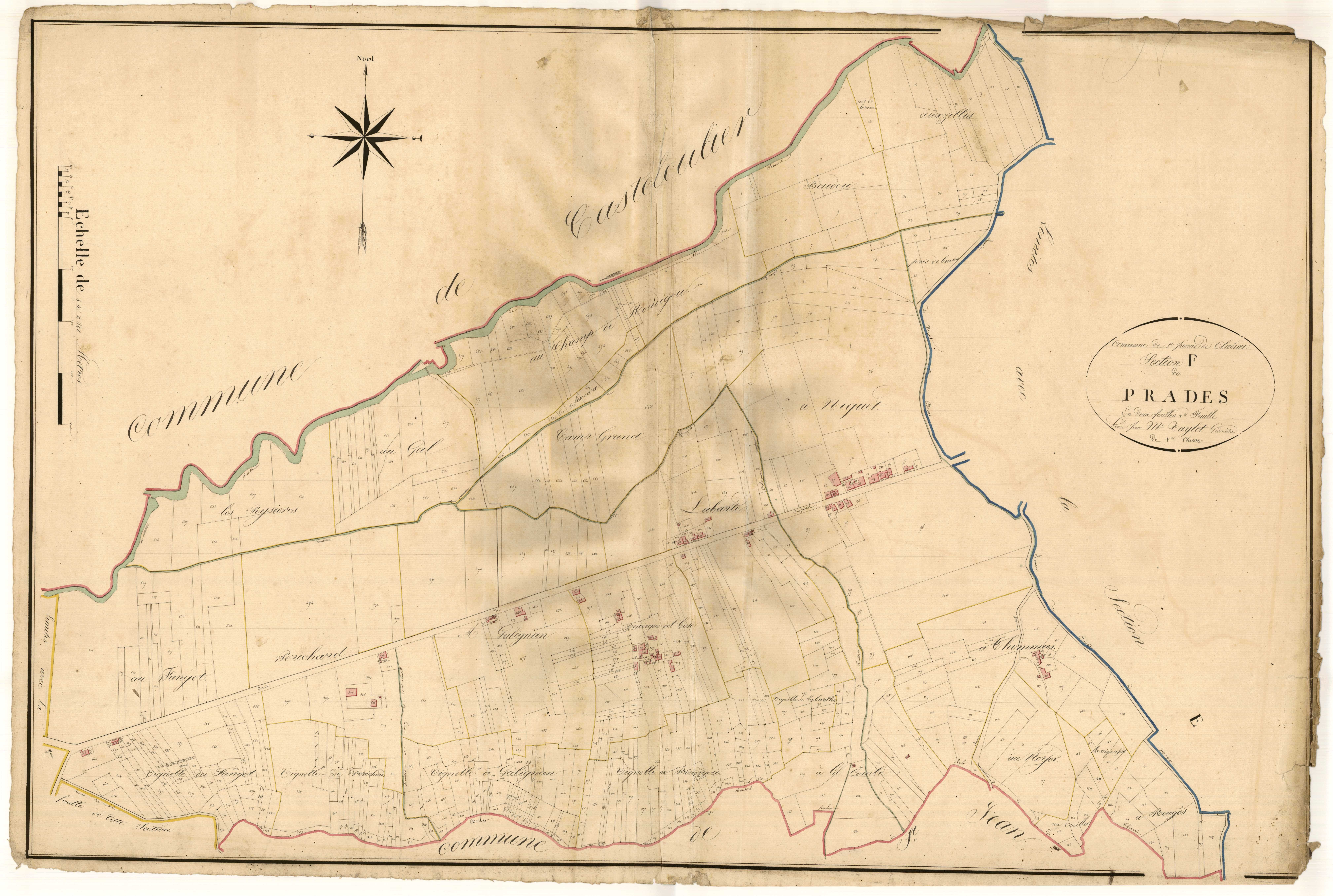 Plan napoléonien, atlas-F1 Les Prades, Saint-Pierre-de-Clairac