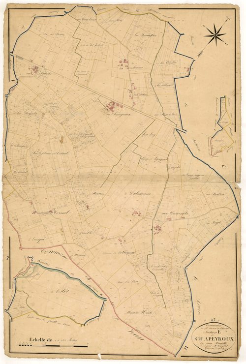 Plan napoléonien, atlas-E Chapeyroux, Saint-Pierre-de-Clairac