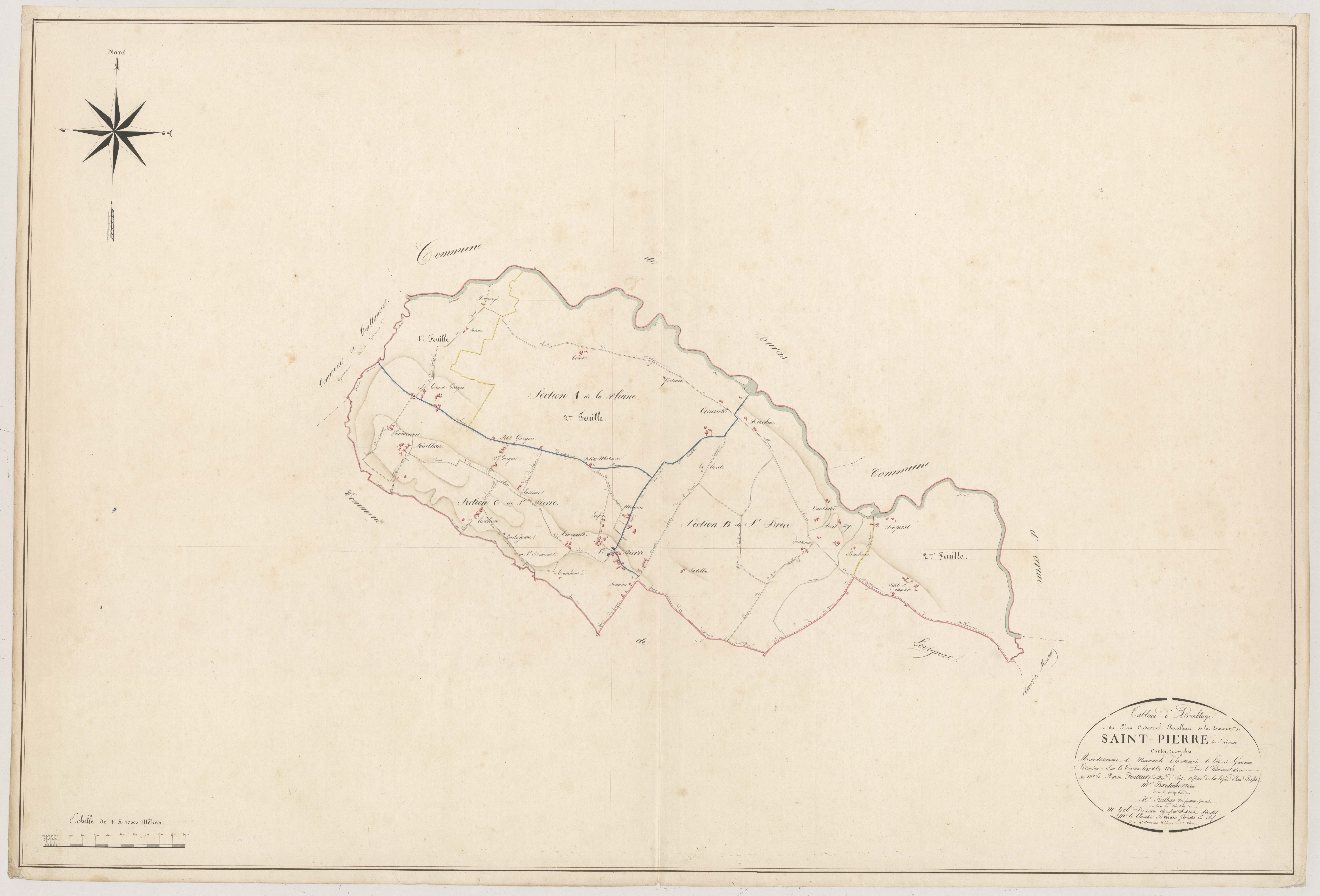 Plan napoléonien, atlas-TA, Saint-Pierre-sur-Dropt