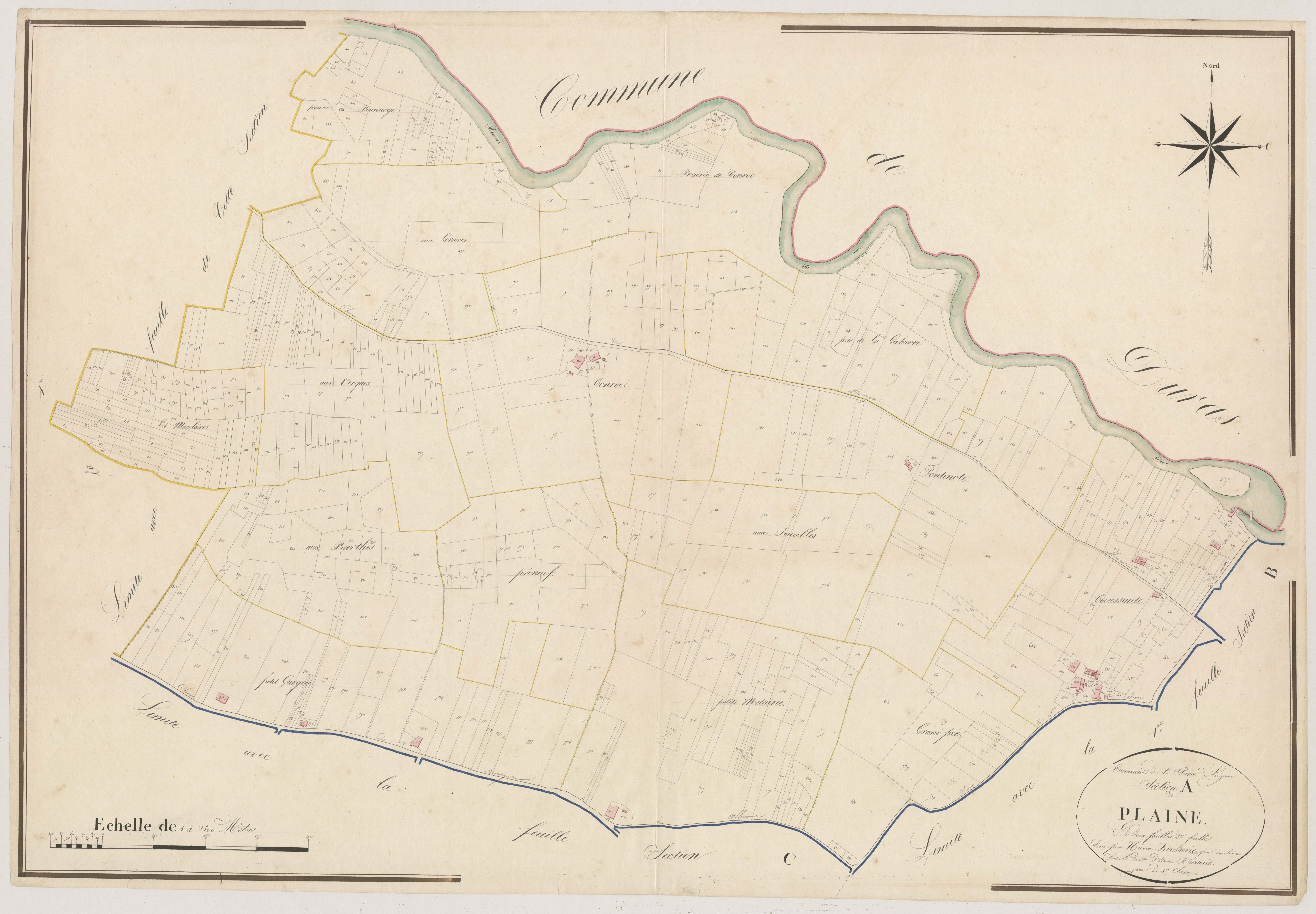 Plan napoléonien, atlas-A2 La Plaine, Saint-Pierre-sur-Dropt