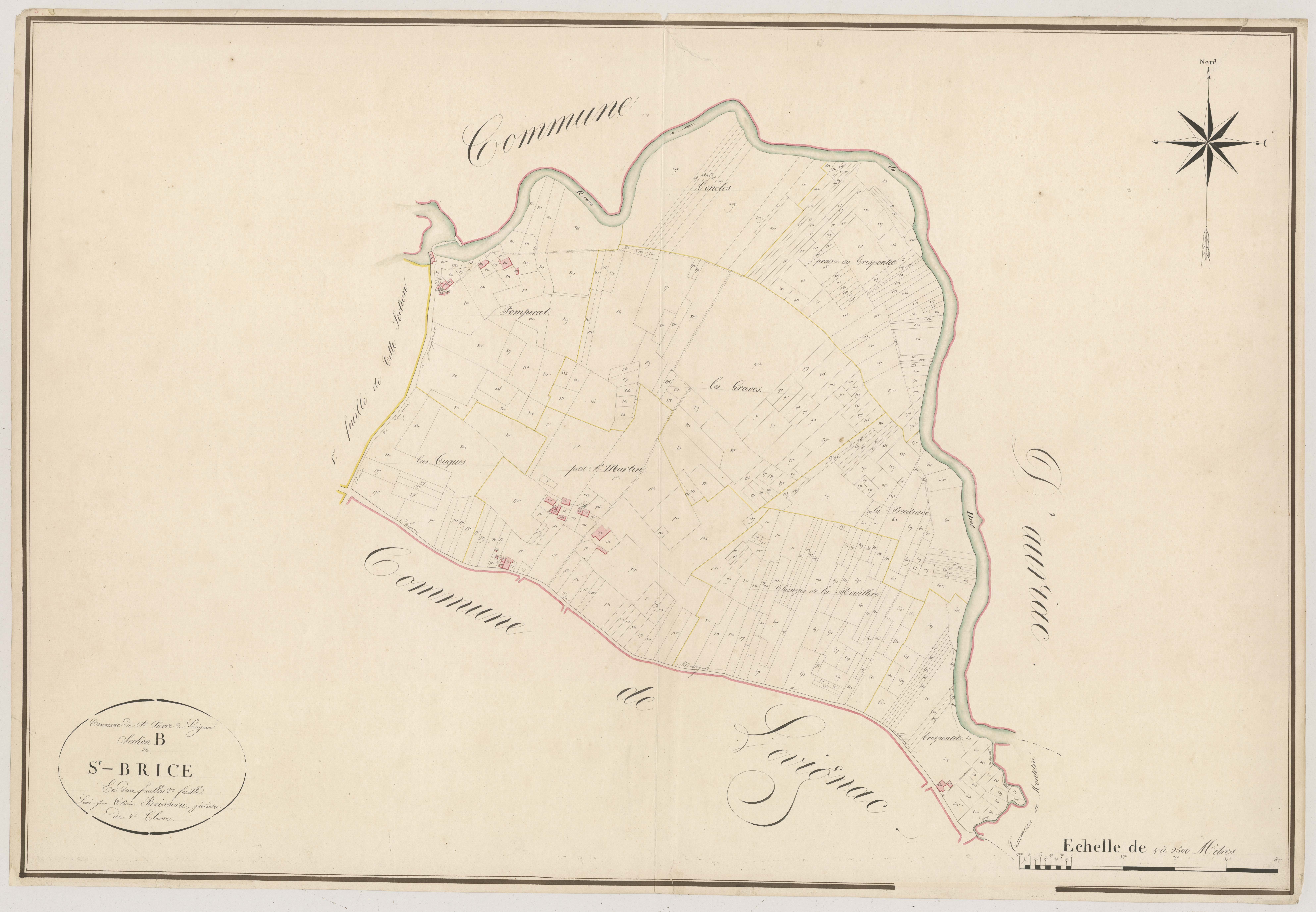 Plan napoléonien, atlas-B2 Saint-Brice, Saint-Pierre-sur-Dropt