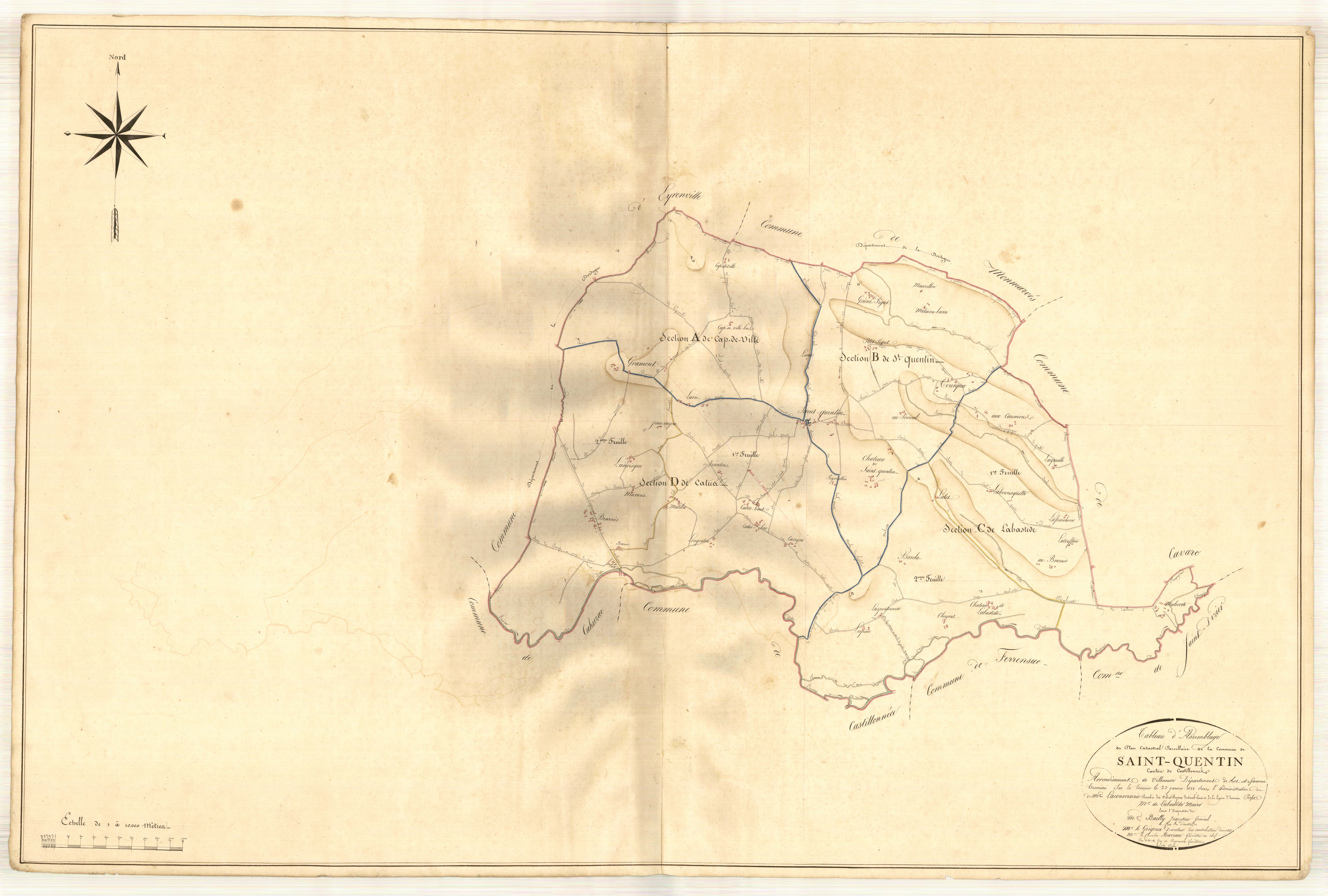 Plan napoléonien, atlas-TA, Saint-Quentin-du-Dropt