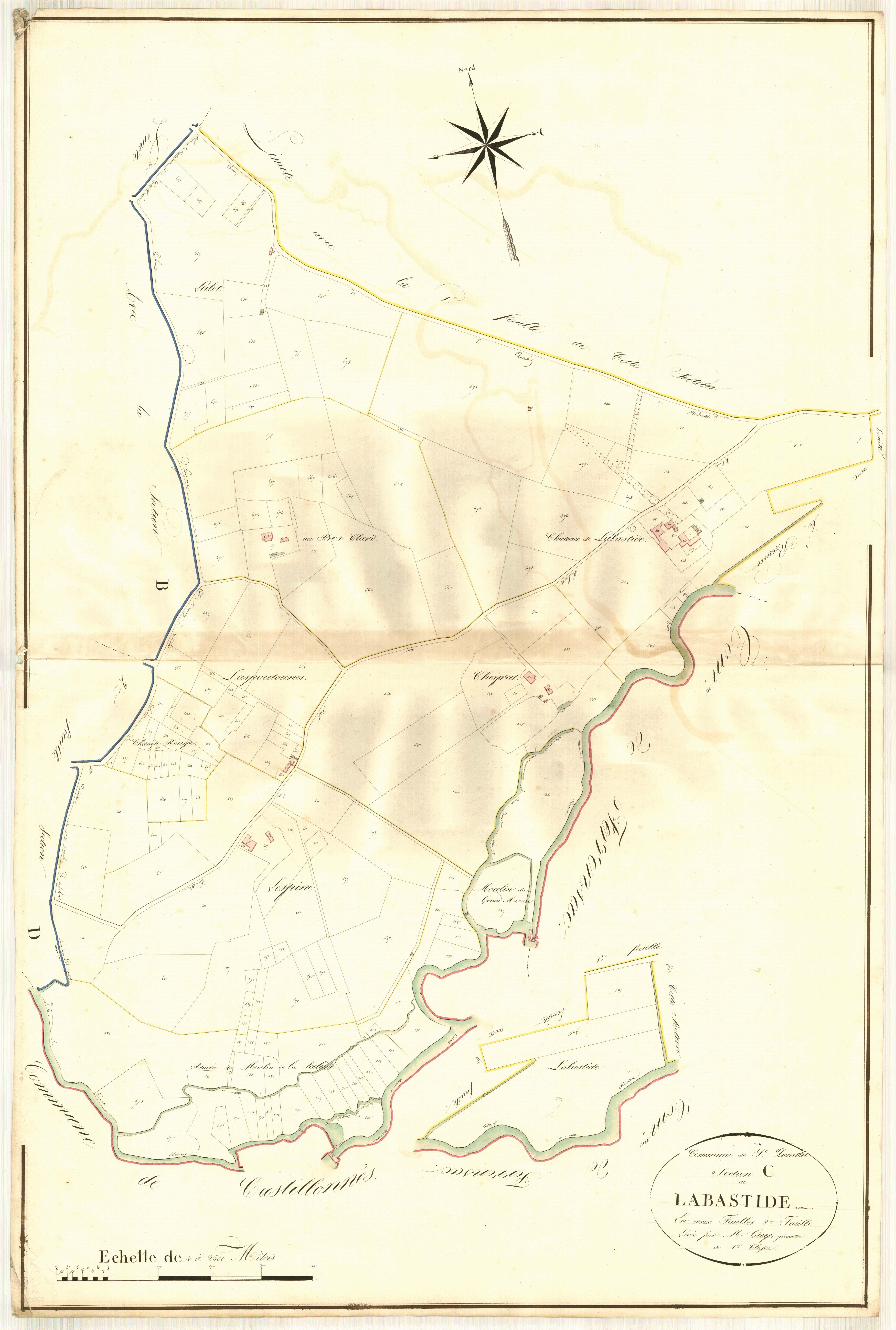 Plan napoléonien, atlas-C2 Labastide, Saint-Quentin-du-Dropt