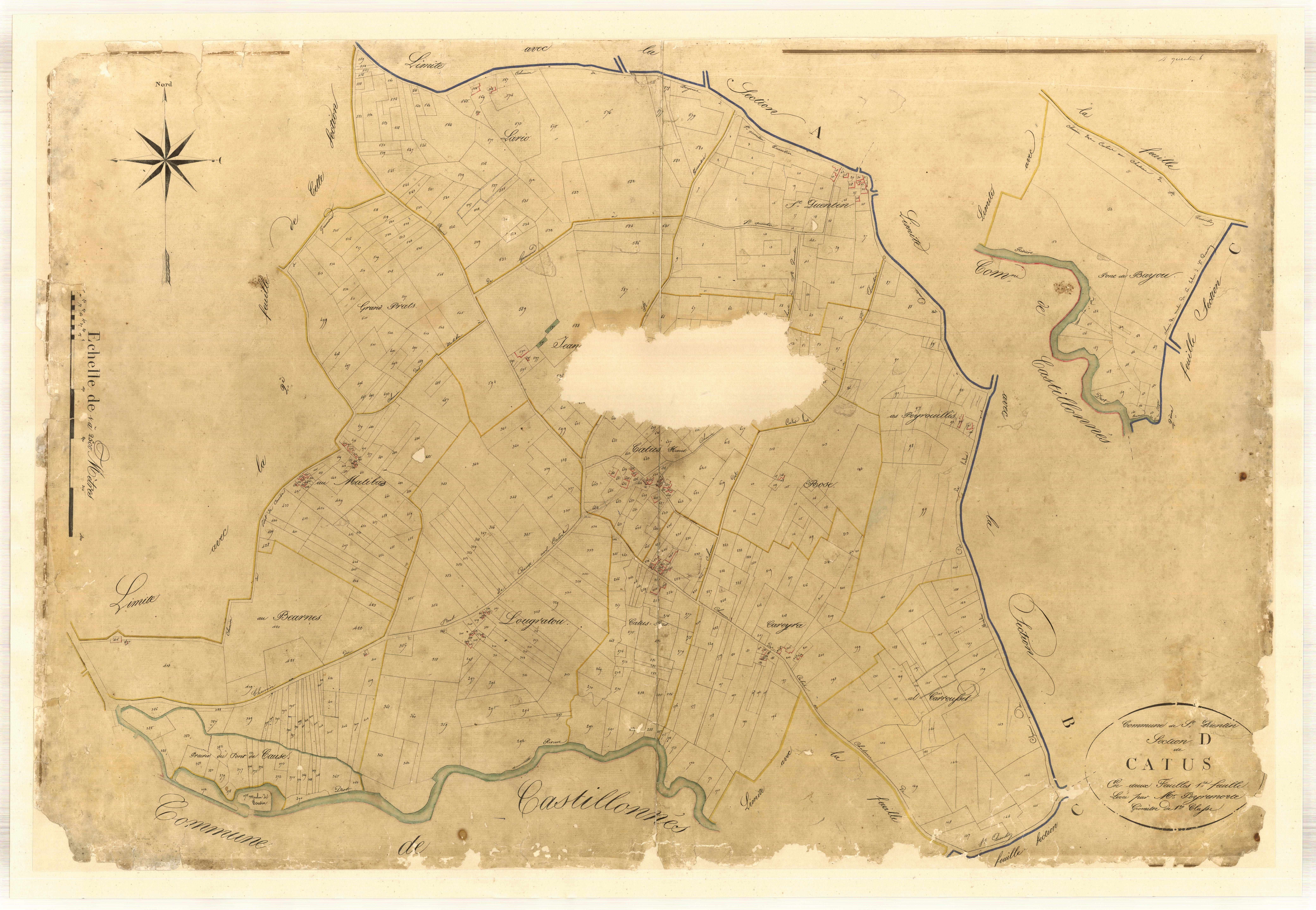 Plan napoléonien-D1 Catus, Saint-Quentin-du-Dropt