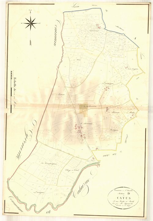 Plan napoléonien, atlas-D2 Catus, Saint-Quentin-du-Dropt