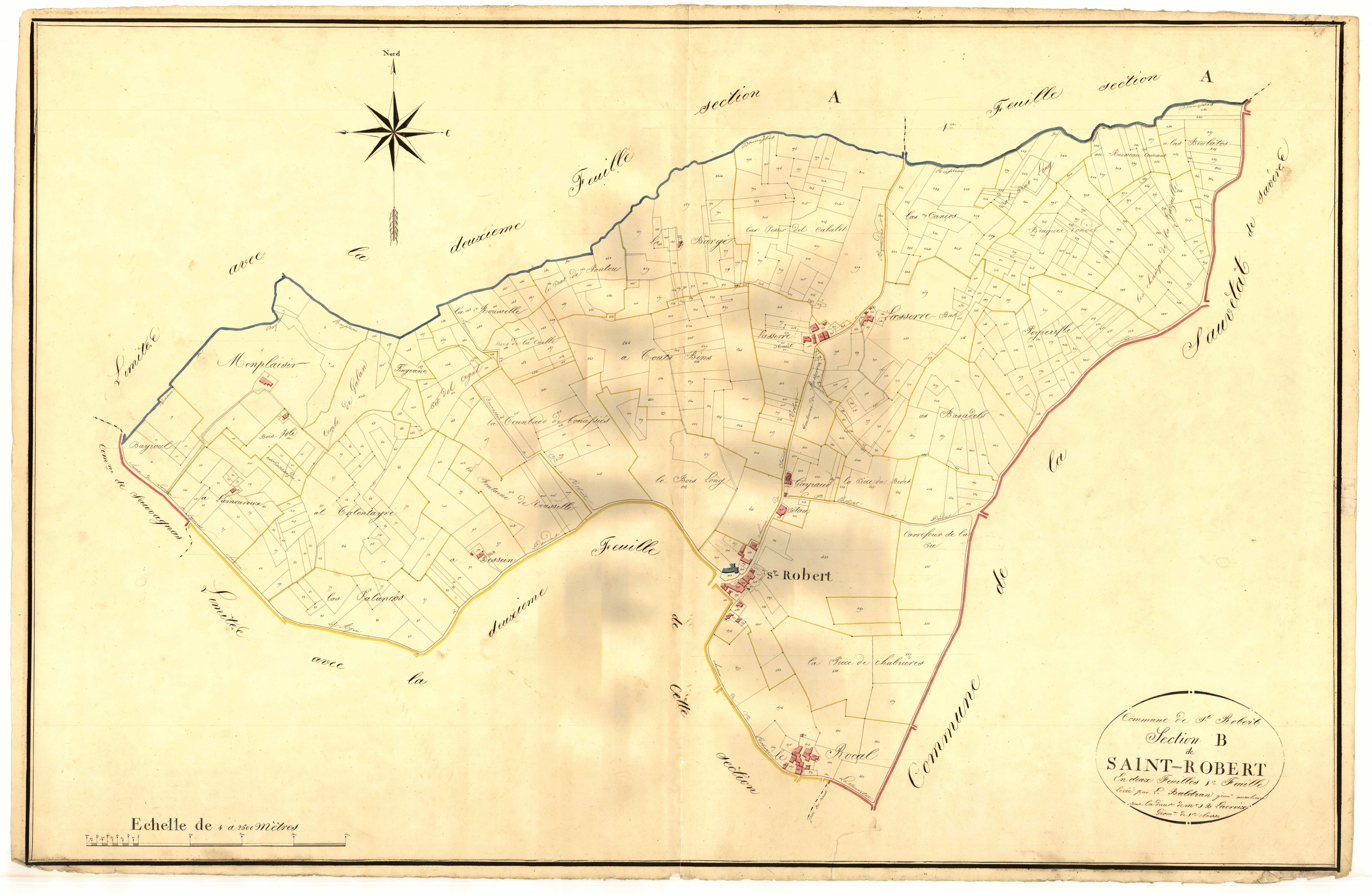 Plan napoléonien, atlas-B1 Saint-Robert, Saint-Robert