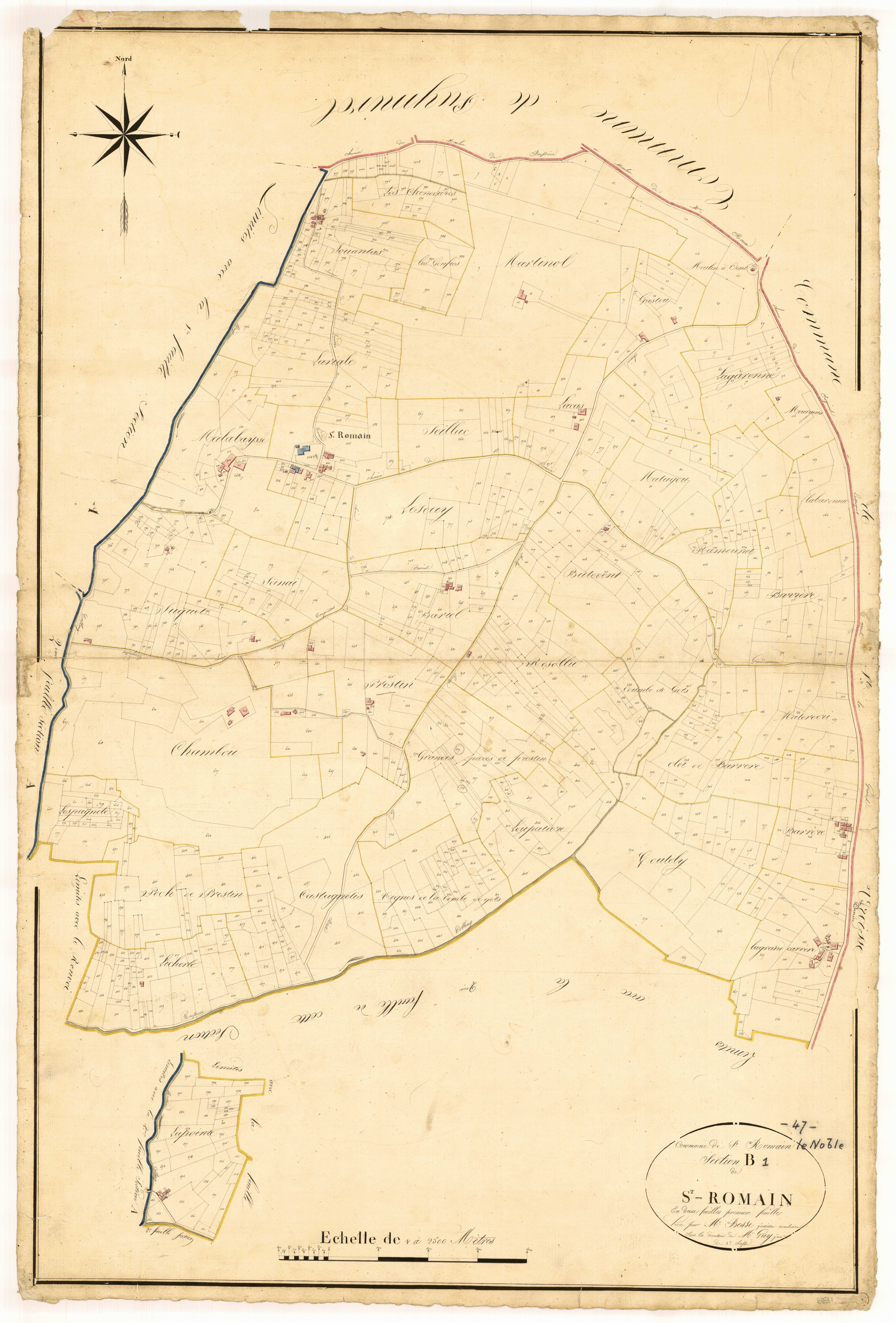 Plan napoléonien, atlas-B1 Saint-Romain, Saint-Romain-le-Noble